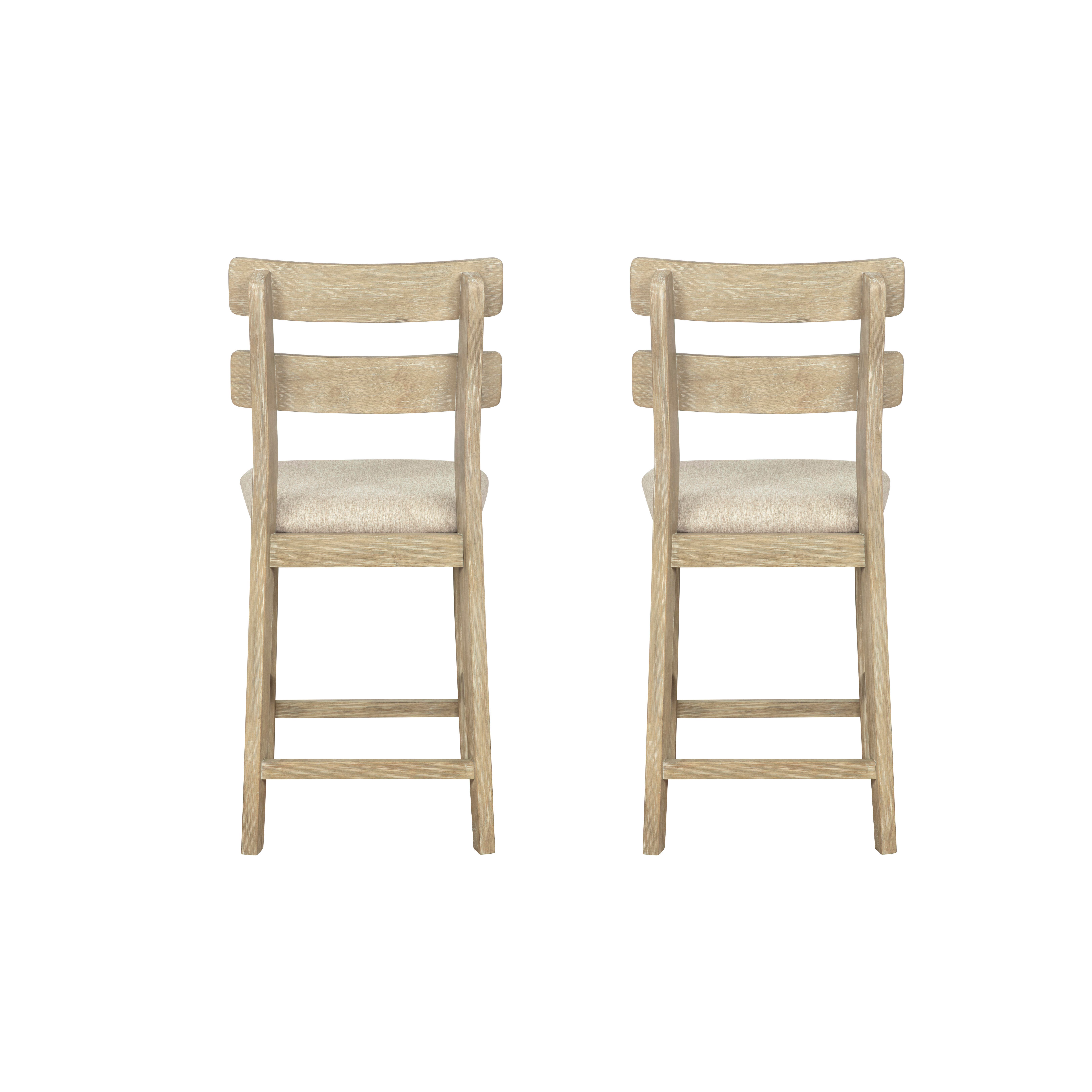 Linon Devin Counter Height Bar Stool (Set of 2), Natural, large