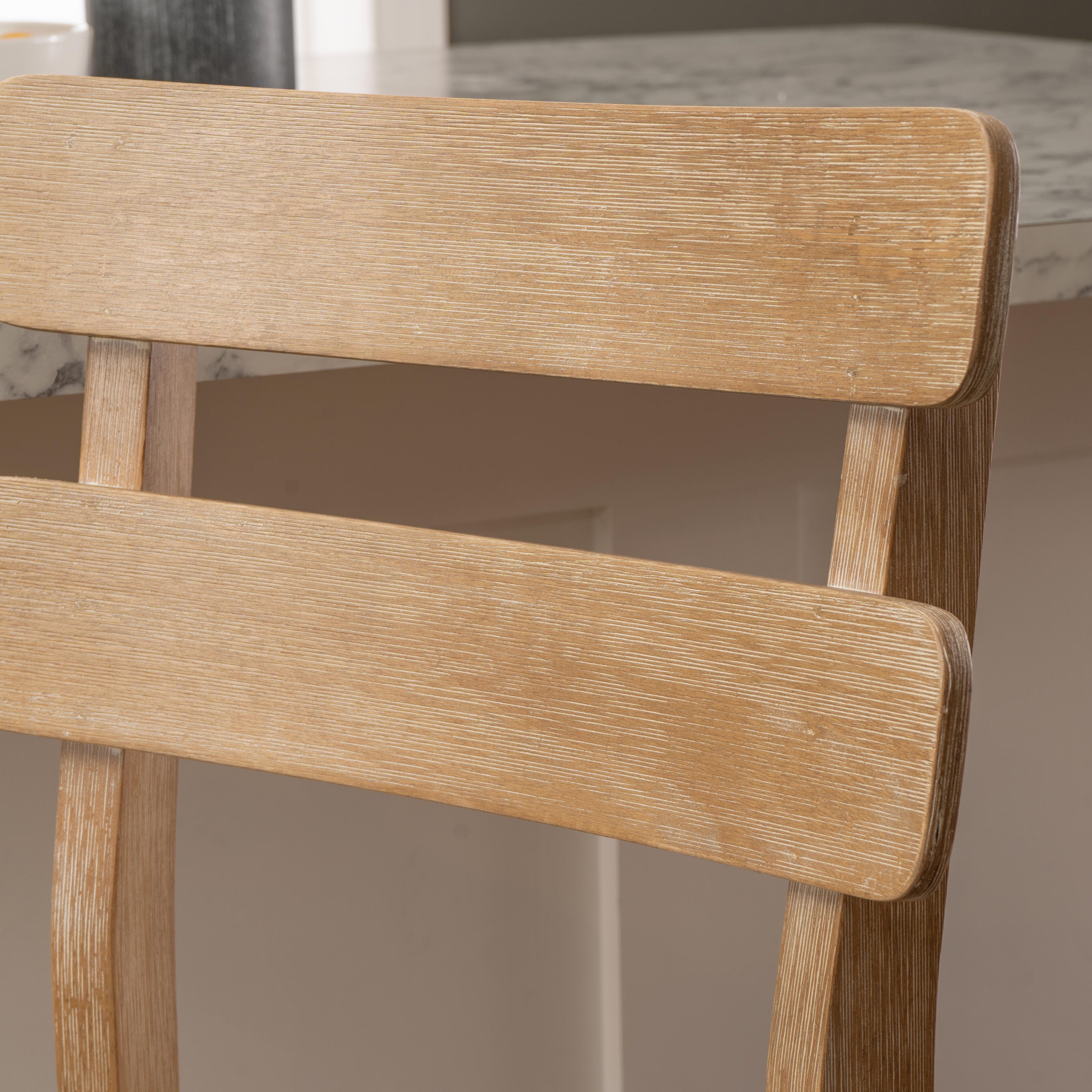 Linon Devin Counter Height Bar Stool (Set of 2), Natural, large