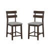 Linon Devin Counter Height Bar Stool (Set of 2), Brown, large