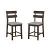 Linon Devin Counter Height Bar Stool (Set of 2), Brown