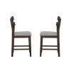 Linon Devin Counter Height Bar Stool (Set of 2), Brown, large
