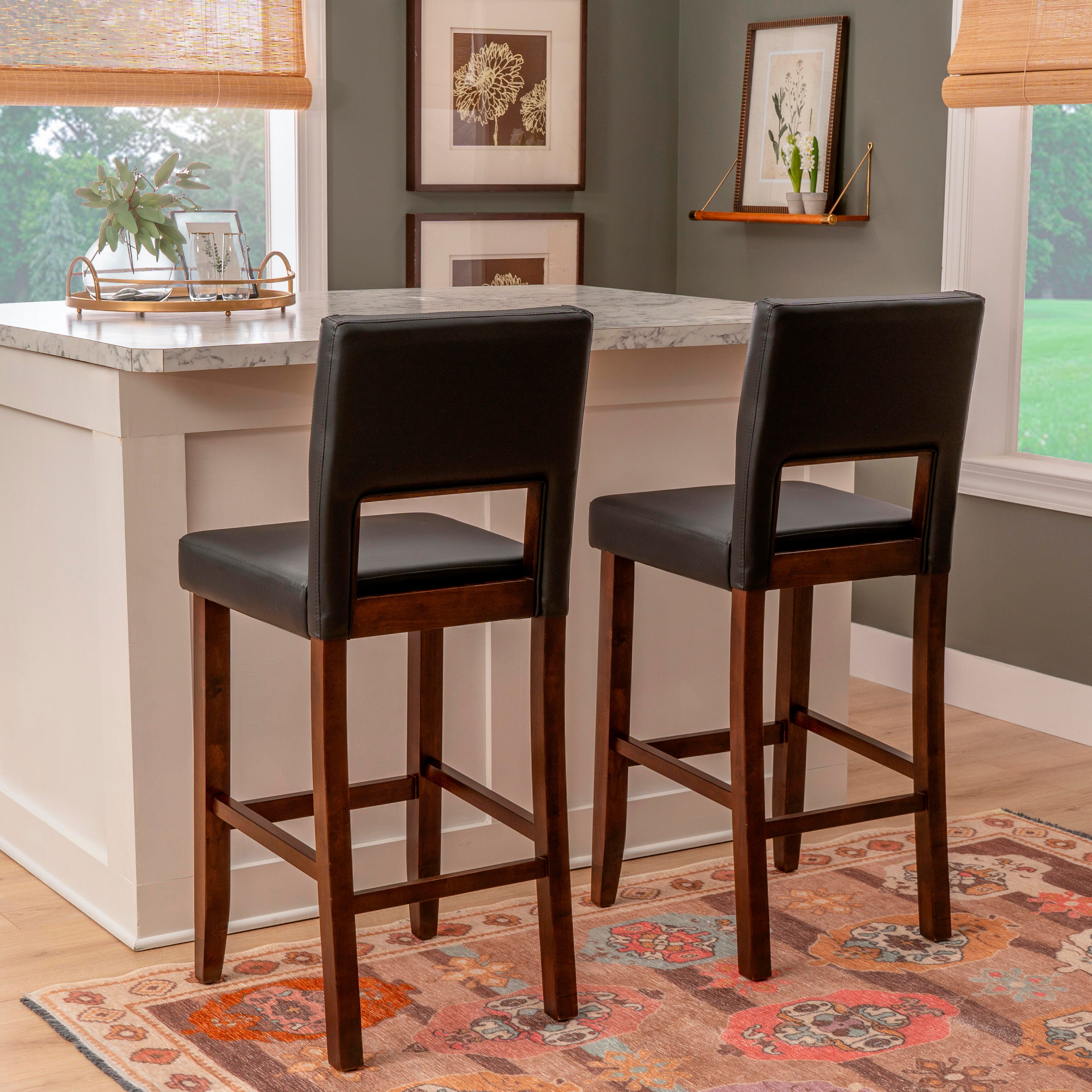 Linon Vega Bar Height Bar Stool, , large