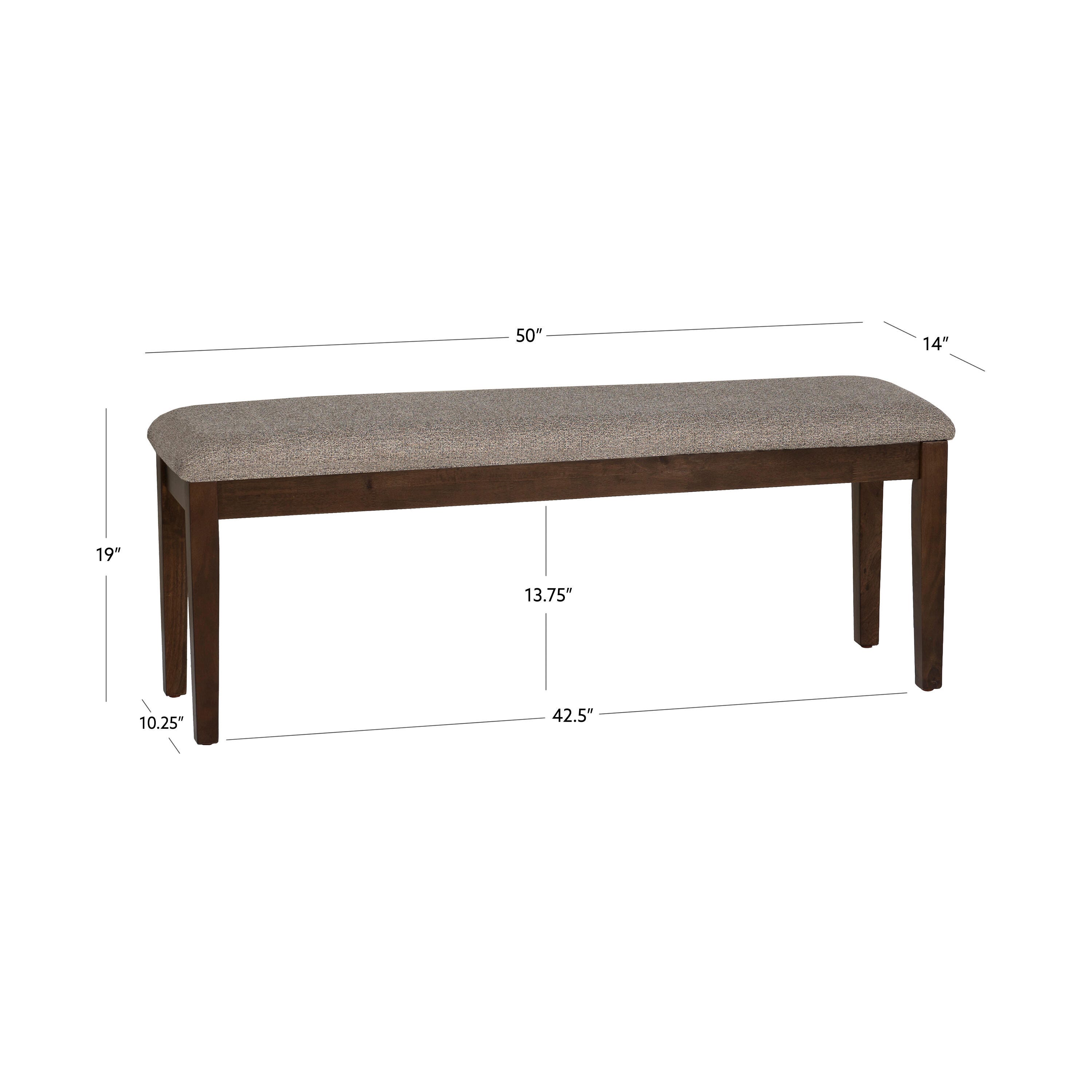Linon Devin 50" Dining Bench, , large