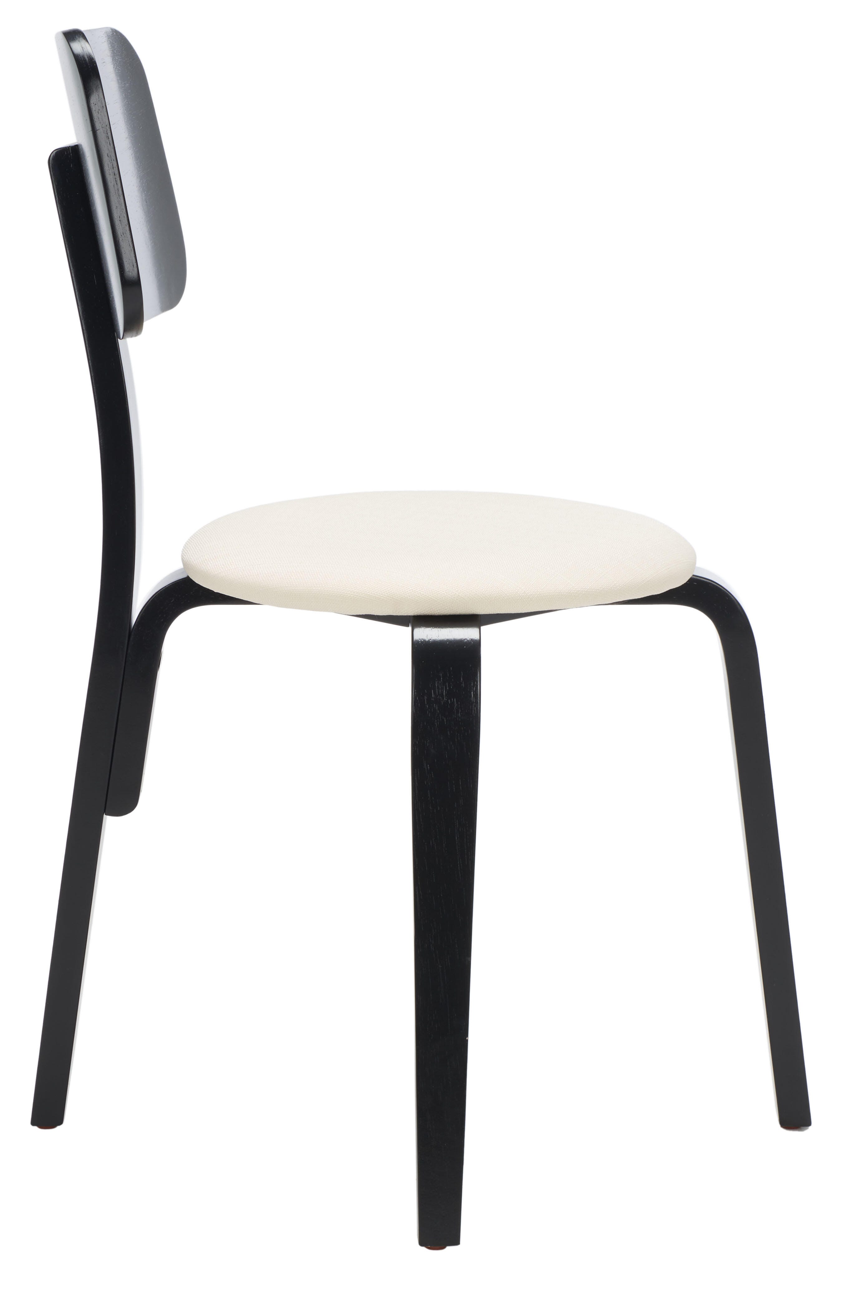 Safavieh Jo Dining Chair (Set of 2), Black/Creme, large