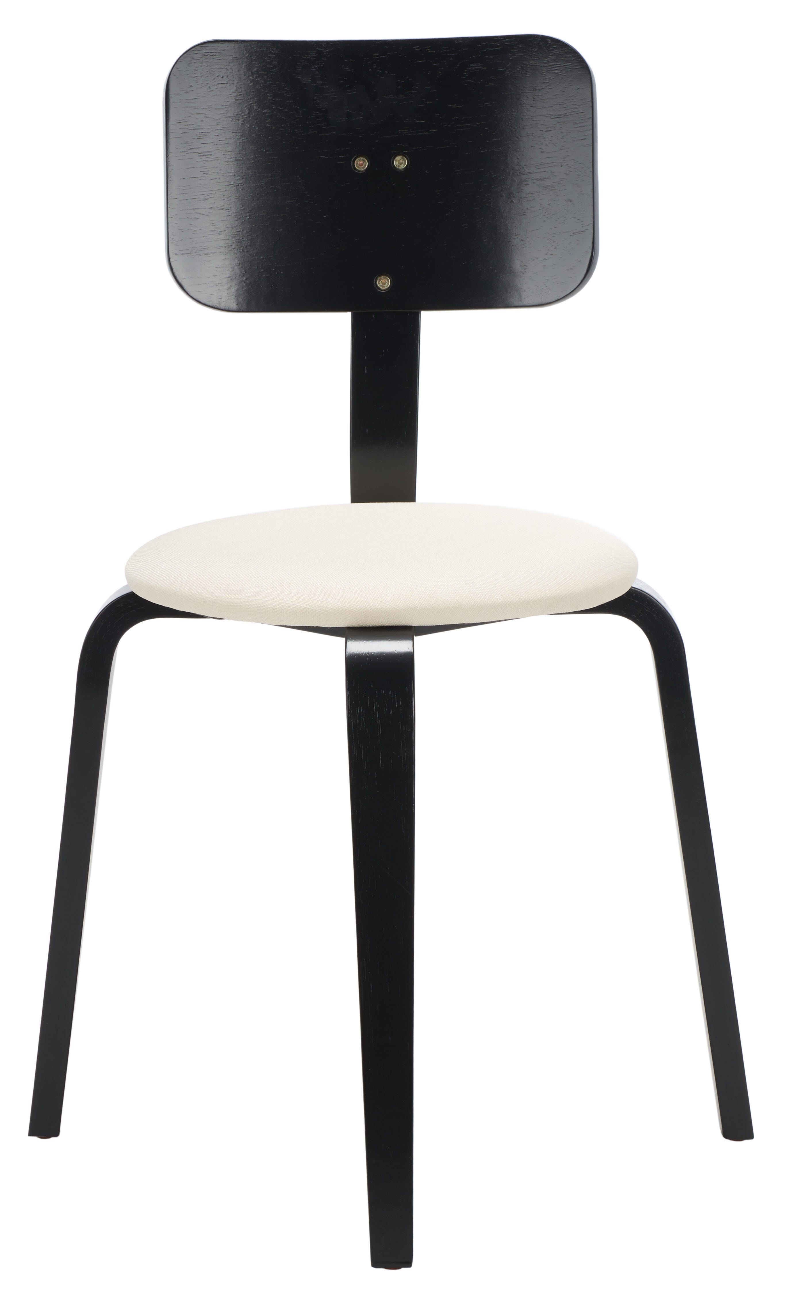 Safavieh Jo Dining Chair (Set of 2), Black/Creme, large