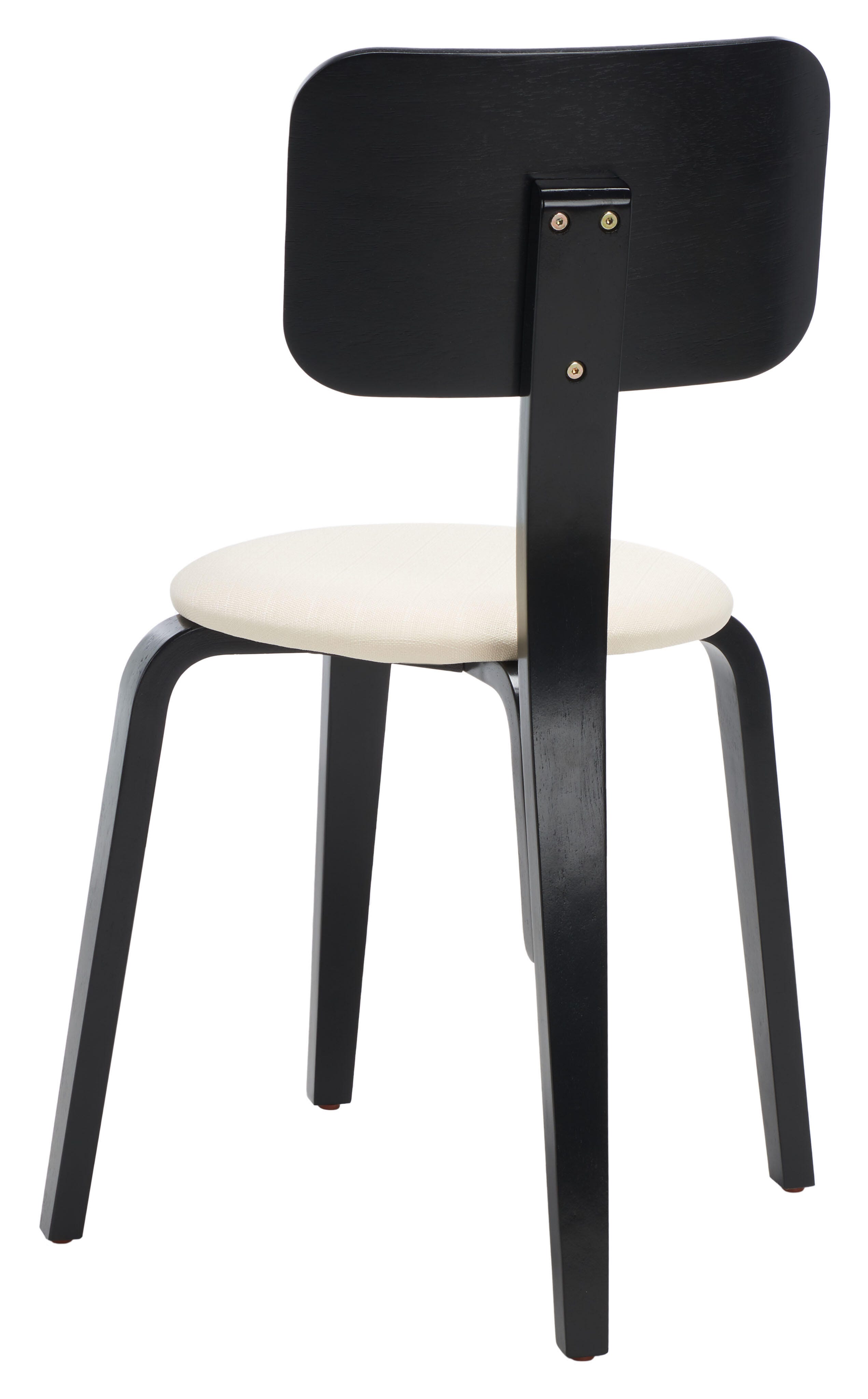 Safavieh Jo Dining Chair (Set of 2), Black/Creme, large