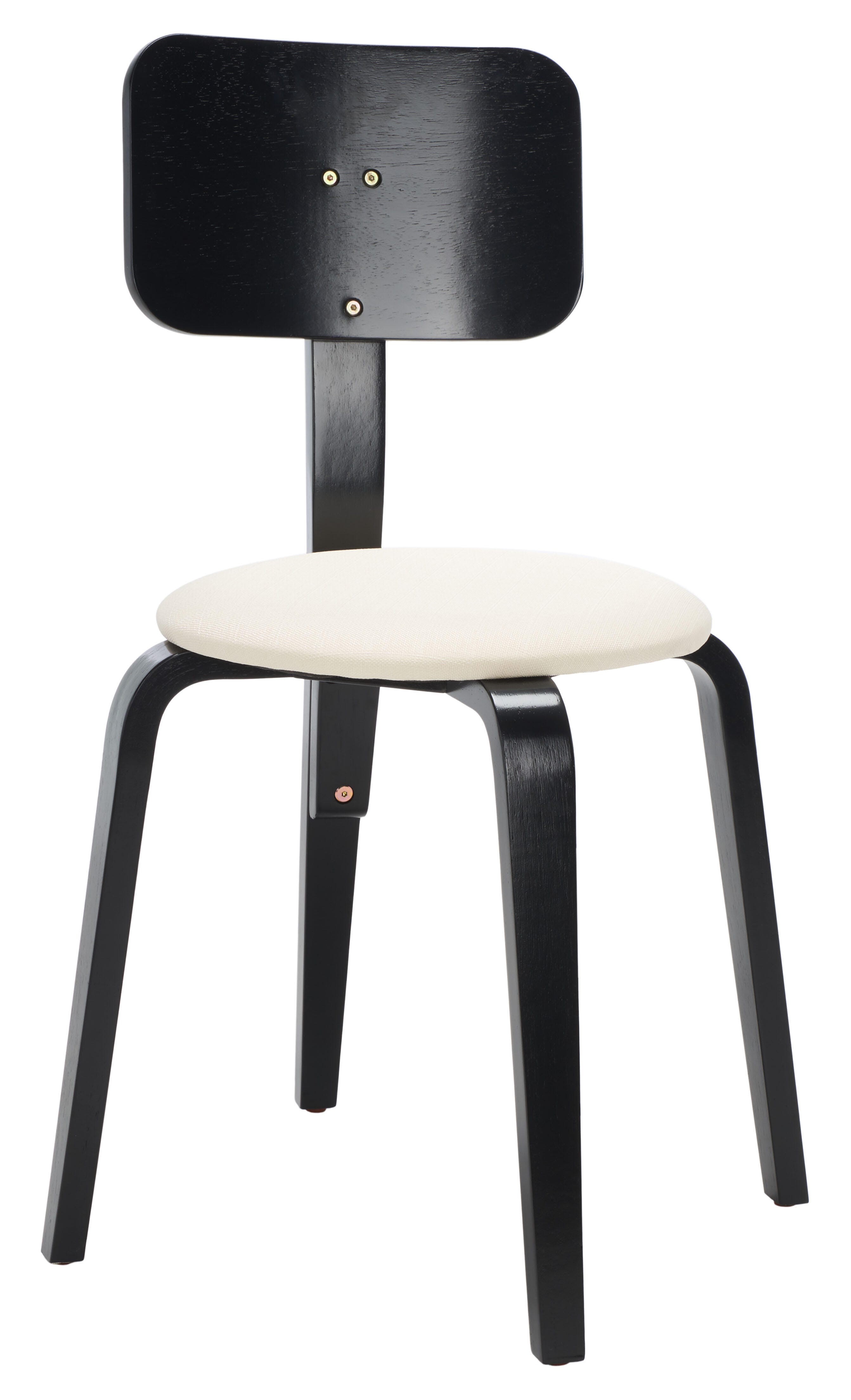 Safavieh Jo Dining Chair (Set of 2), Black/Creme, large
