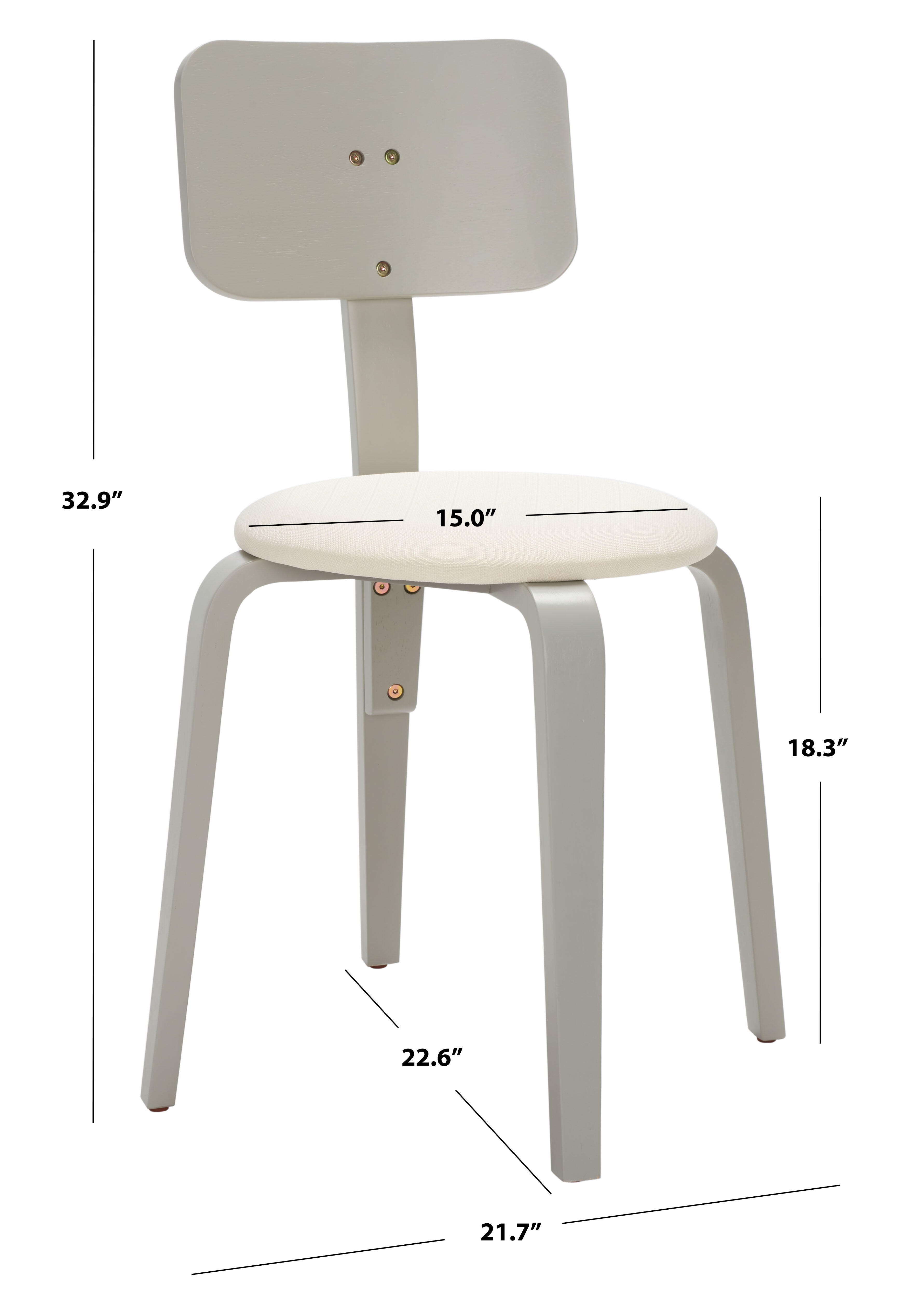 Safavieh Jo Dining Chair (Set of 2), Gray/Cream, large
