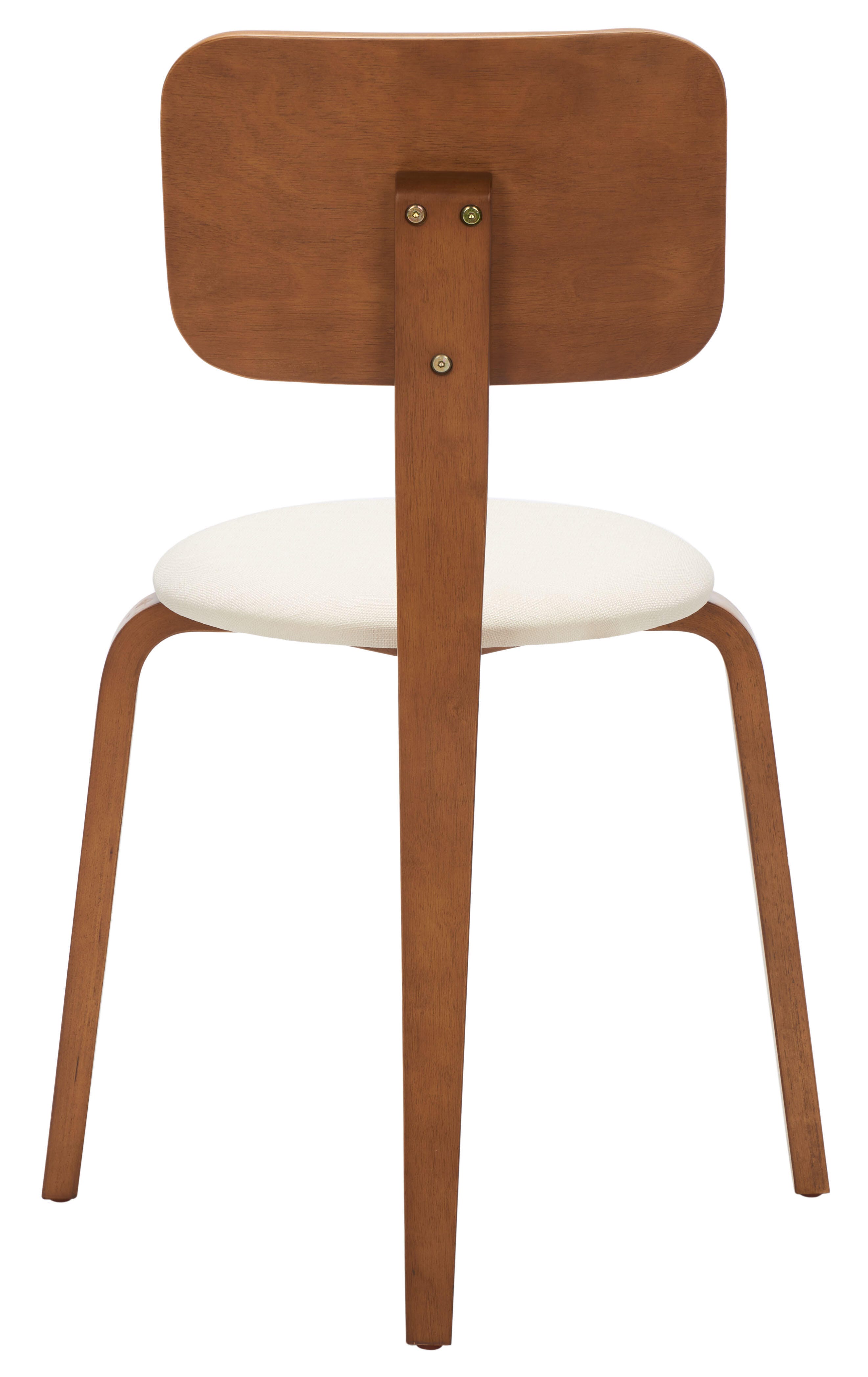 Safavieh Jo Dining Chair (Set of 2), Walnut/Cream, large