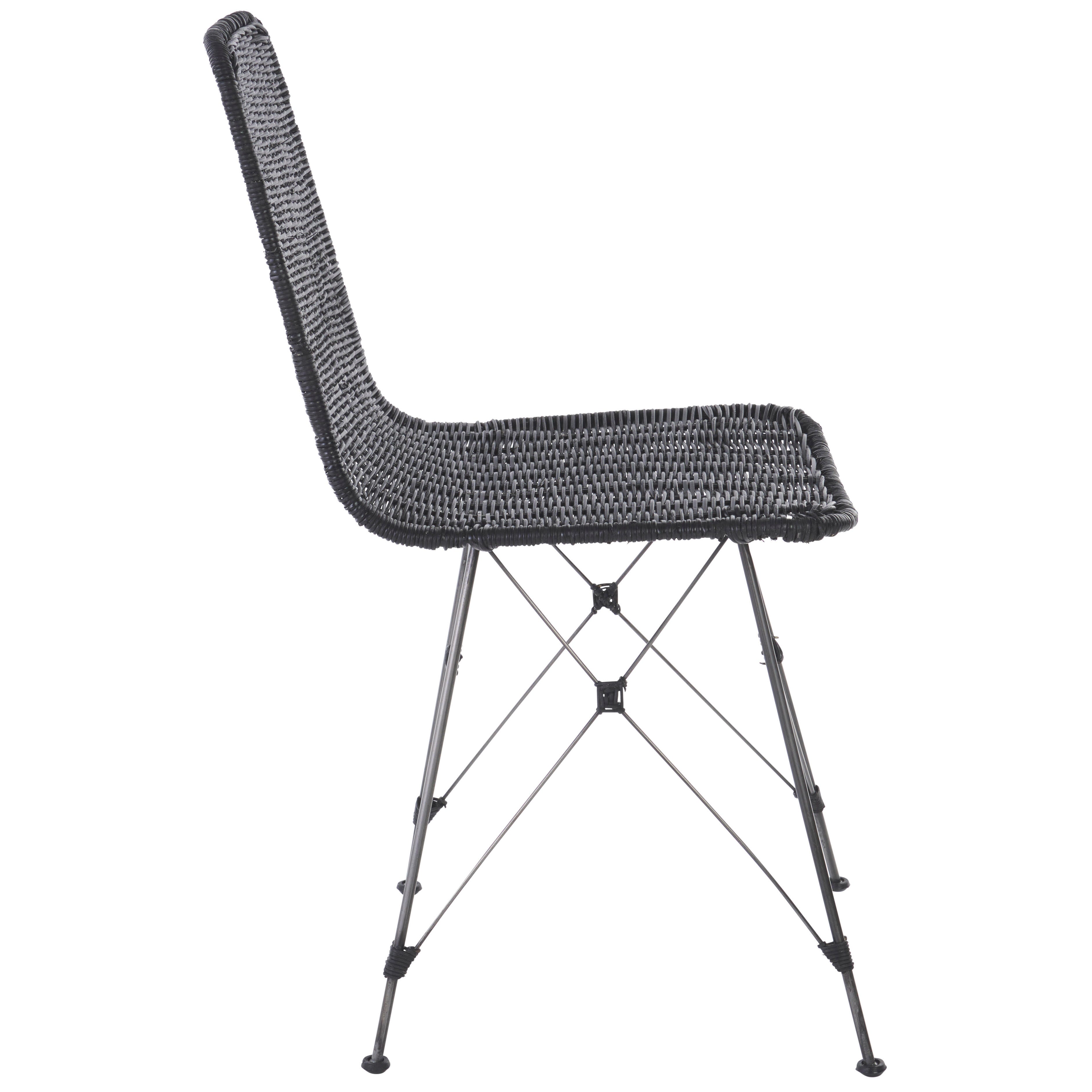 Safavieh Minerva Dining Chair (Set of 2), Black/Black, large