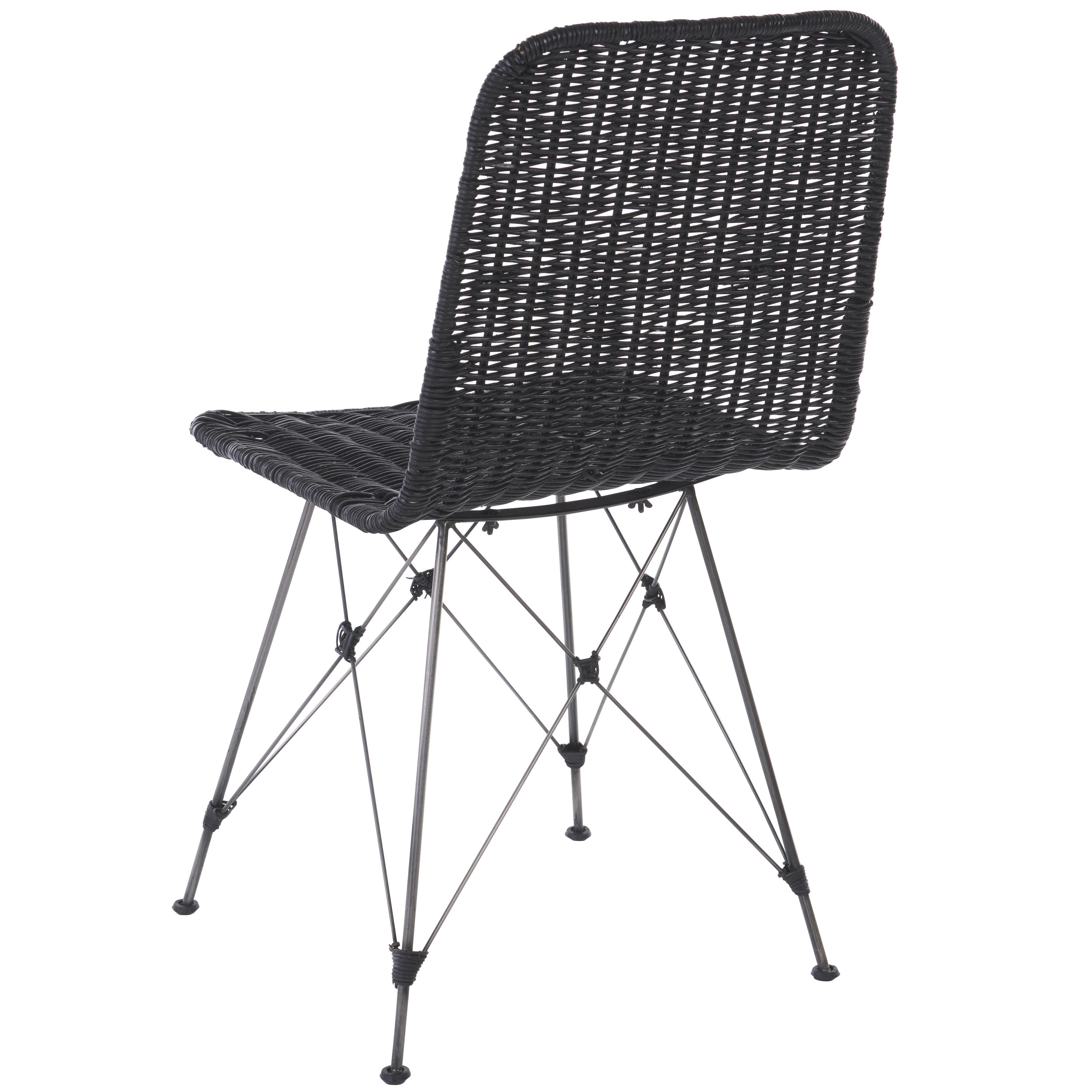 Safavieh Minerva Dining Chair (Set of 2), Black/Black, large