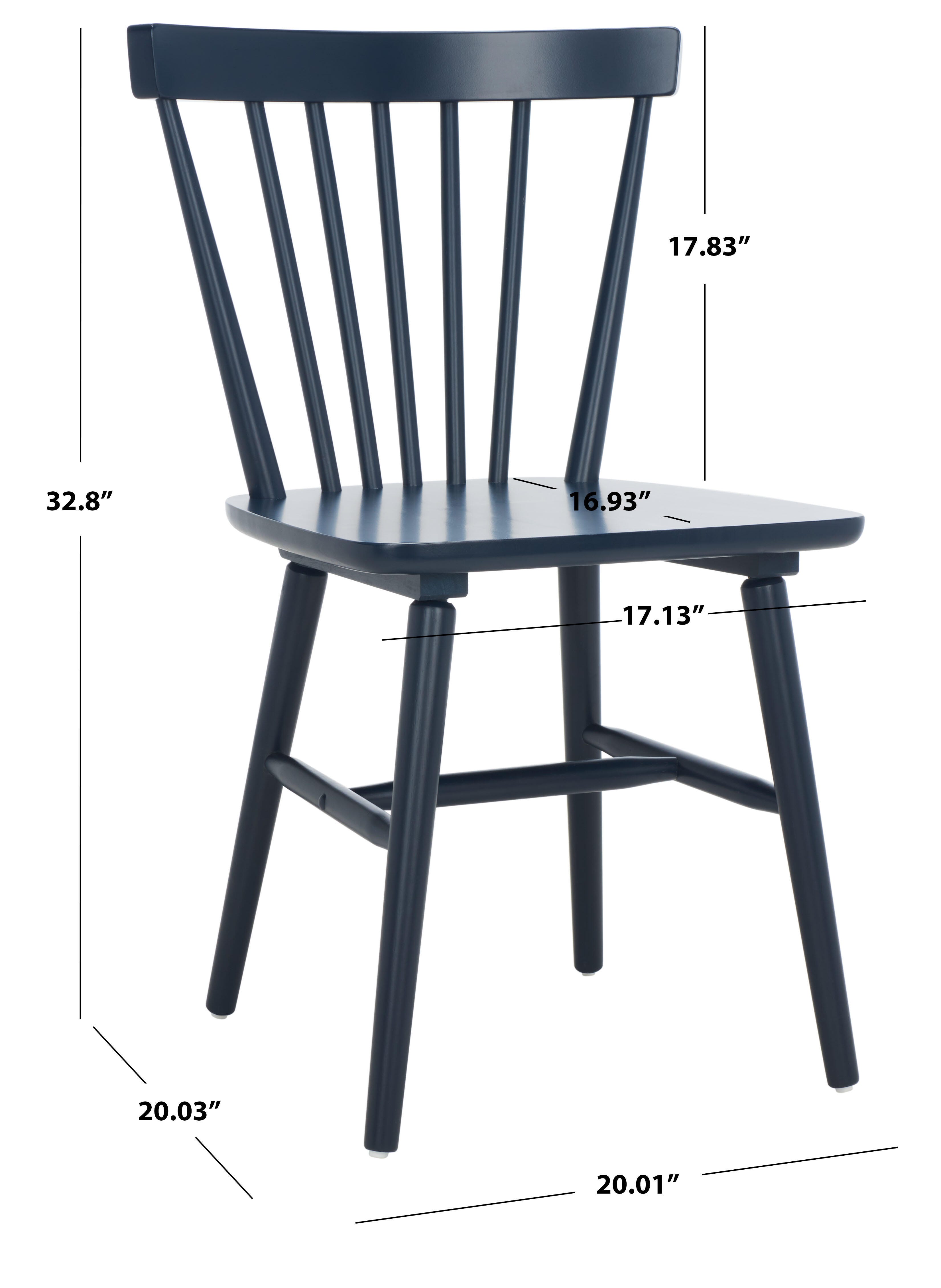 Safavieh Winona Dining Chair (Set of 2), Navy, large