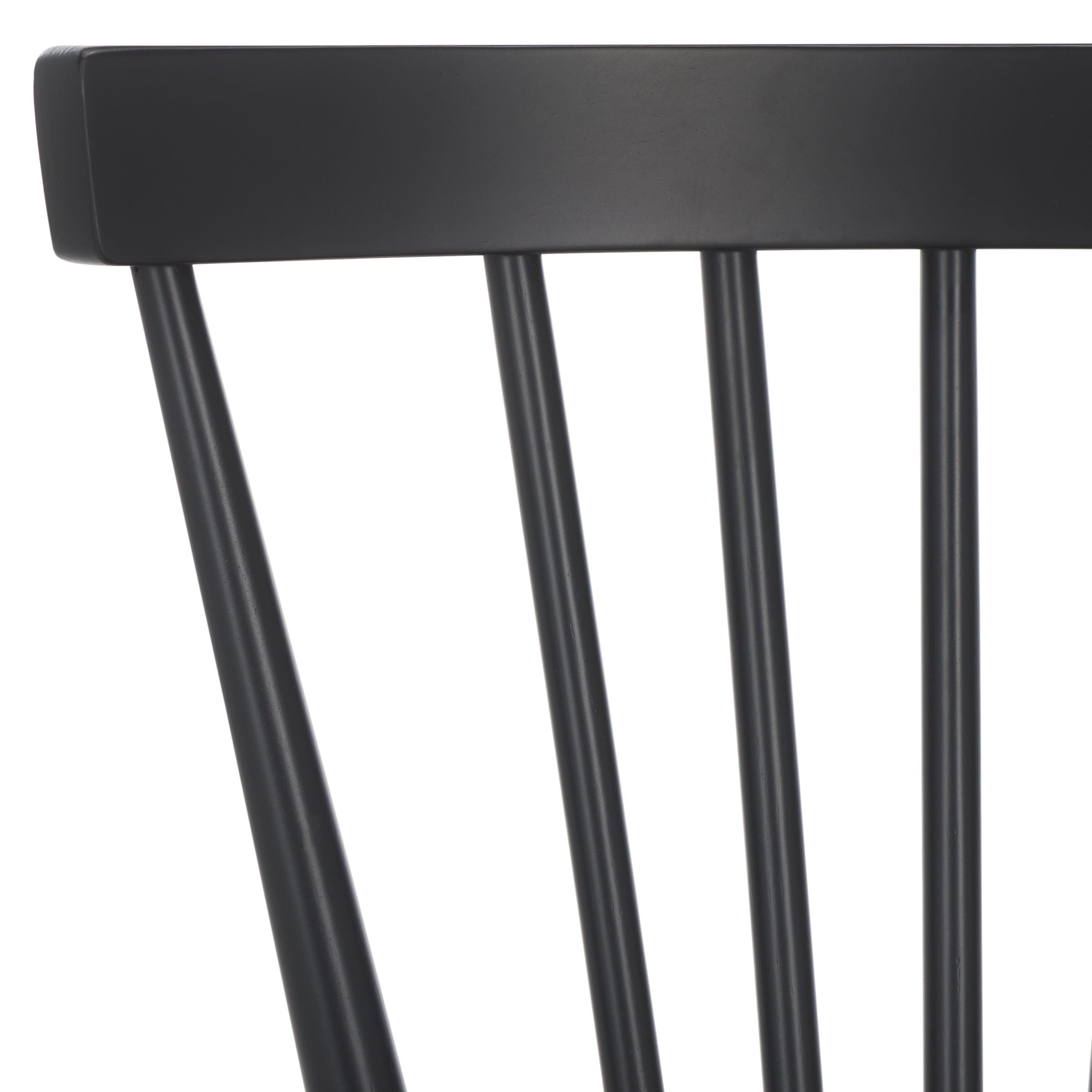 Safavieh Winona Dining Chair (Set of 2), Matte Black, large
