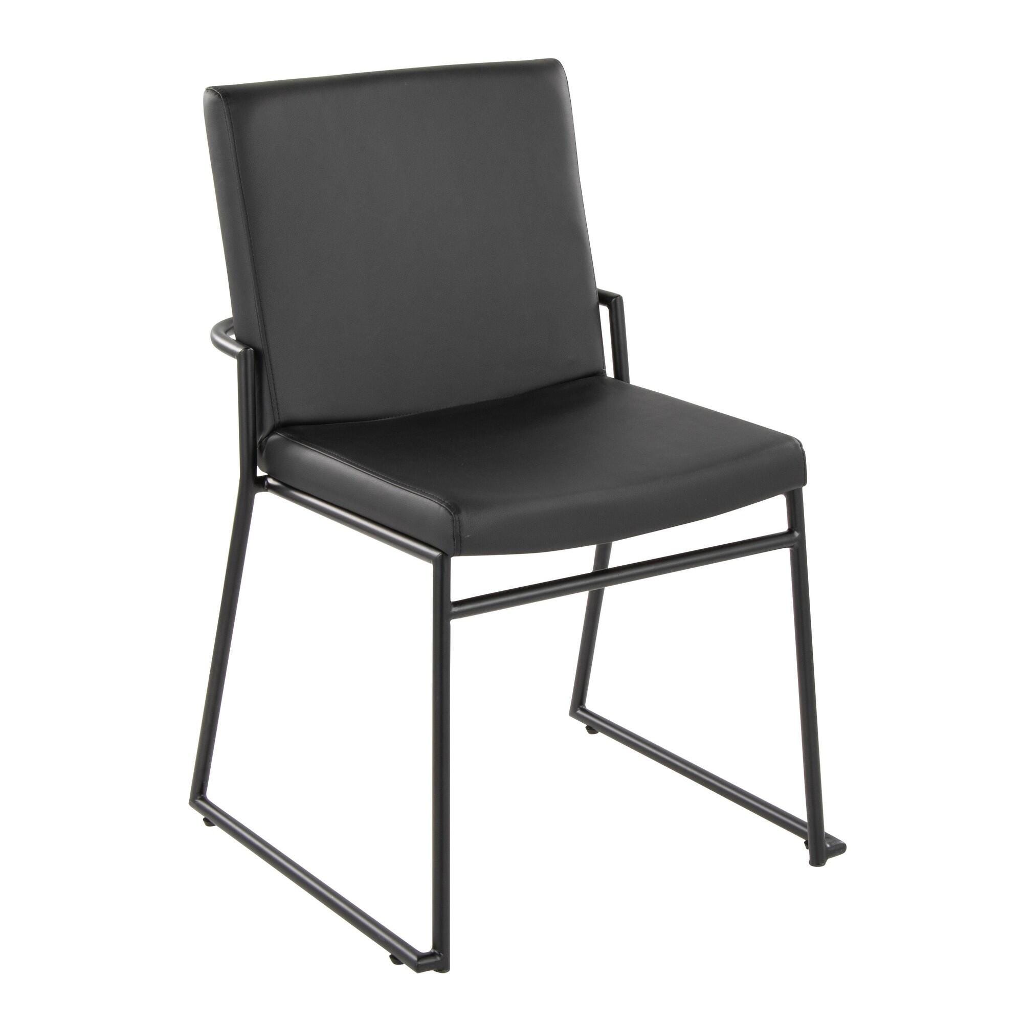 LumiSource Dutchess Dining Chair (Set of 2), Black, large
