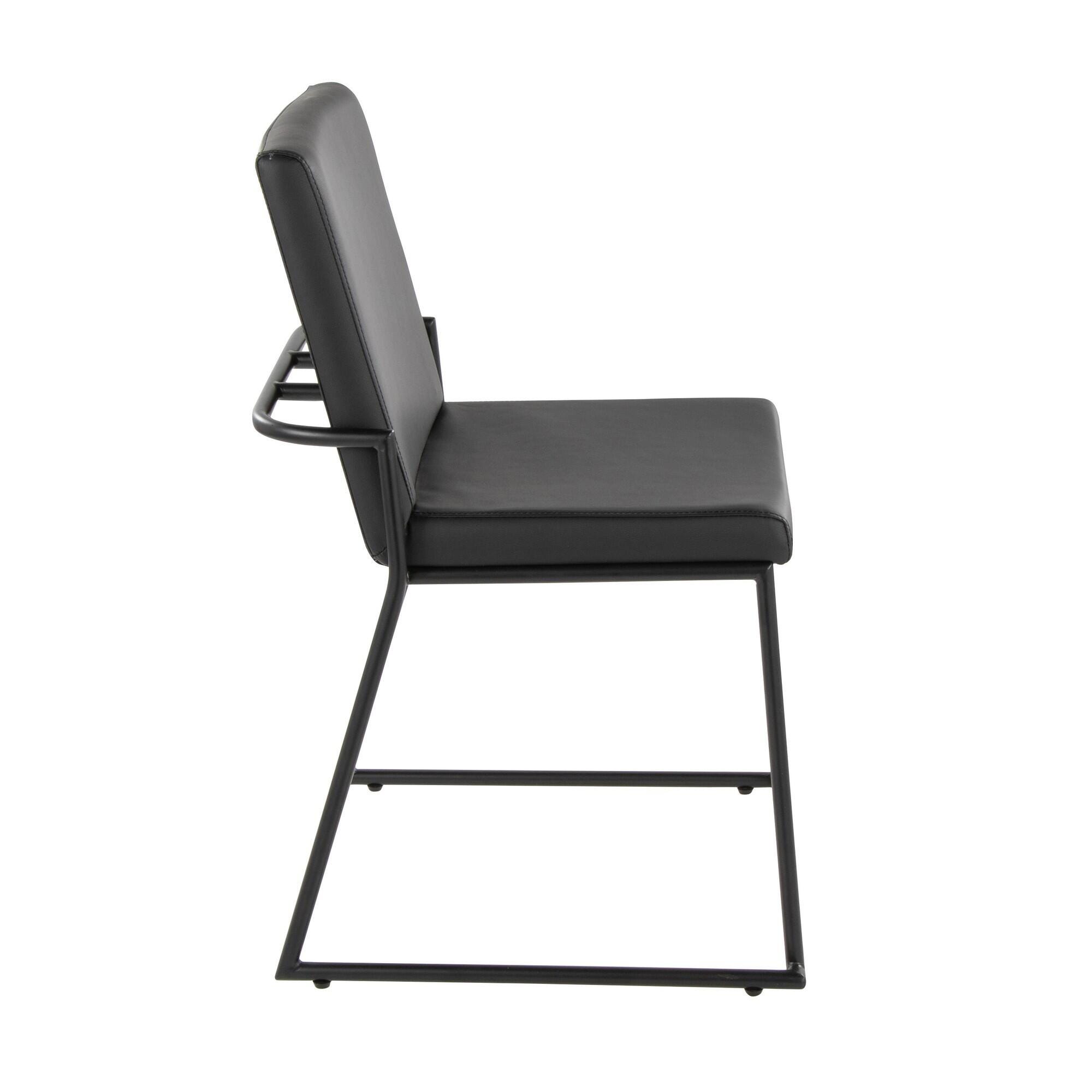 LumiSource Dutchess Dining Chair (Set of 2), Black, large