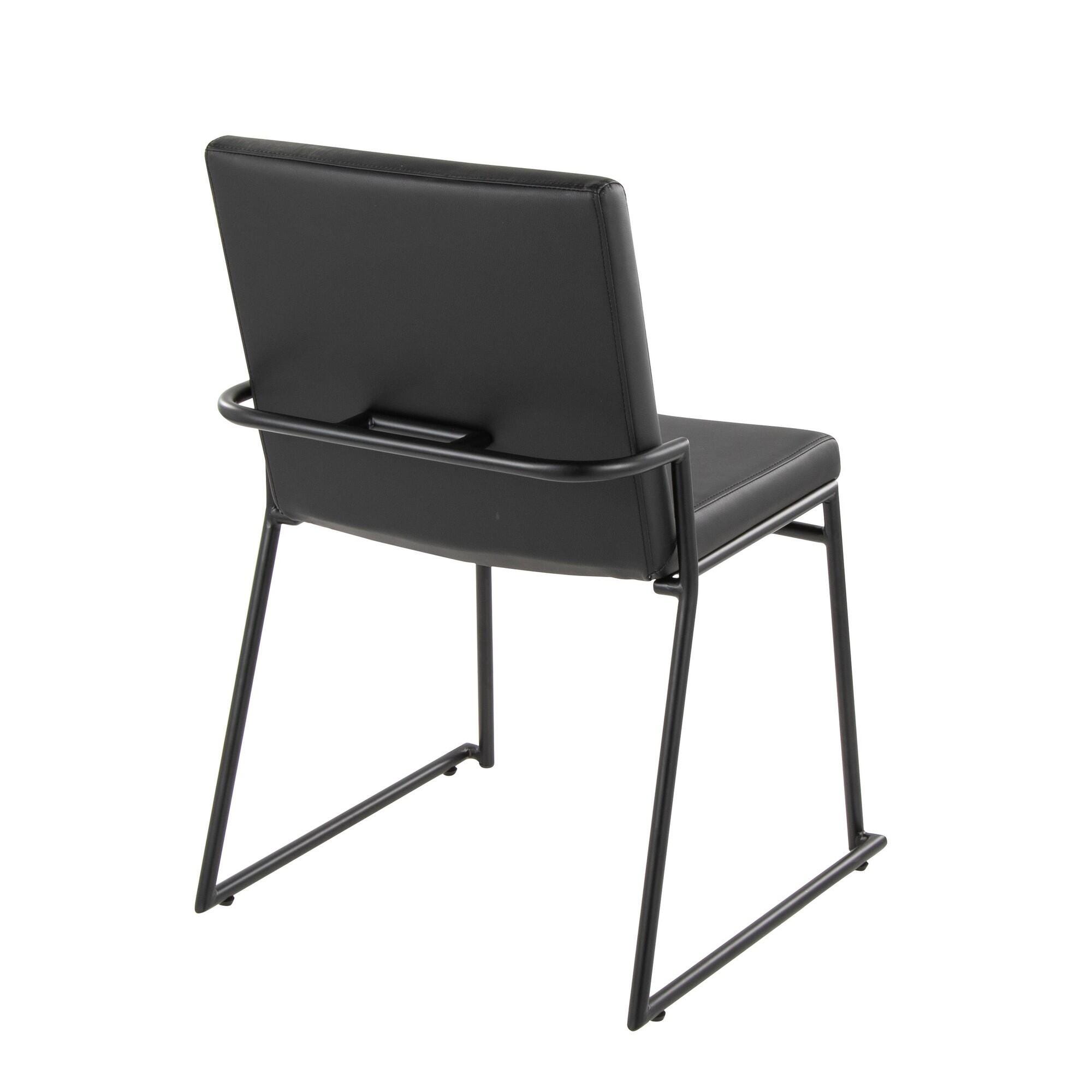 LumiSource Dutchess Dining Chair (Set of 2), Black, large