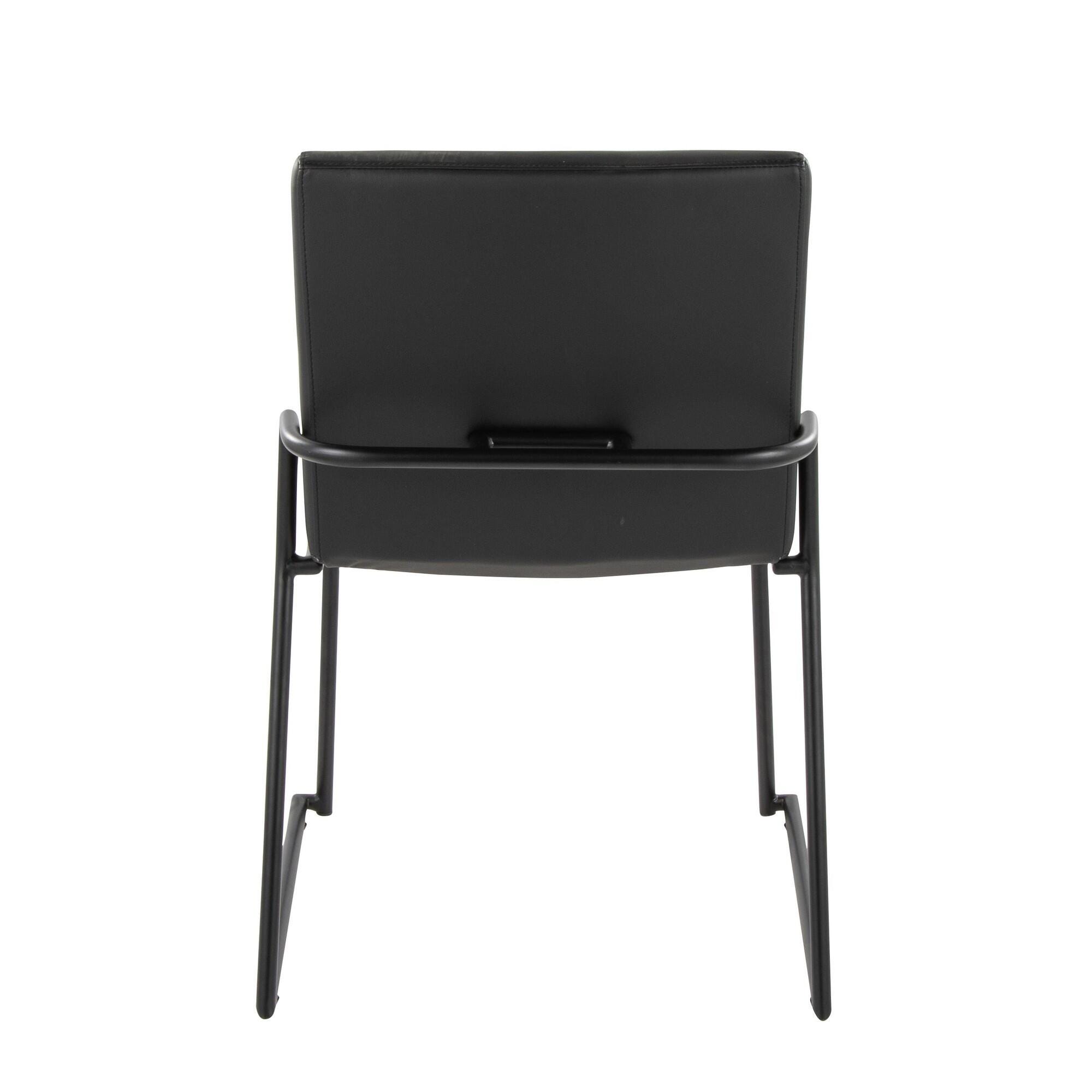 LumiSource Dutchess Dining Chair (Set of 2), Black, large