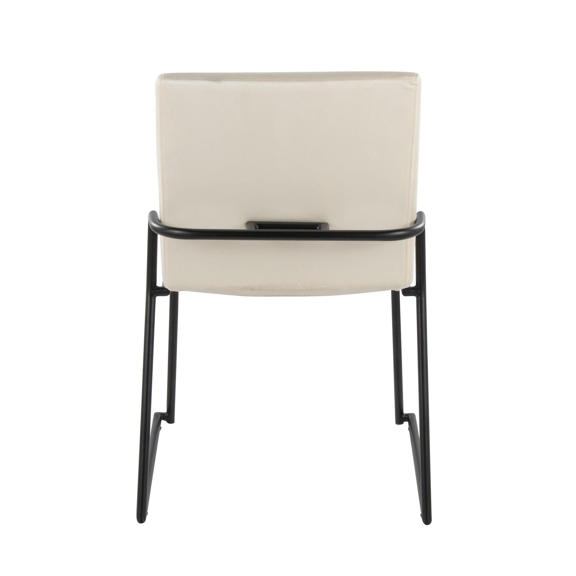 LumiSource Dutchess Dining Chair (Set of 2), Cream, large