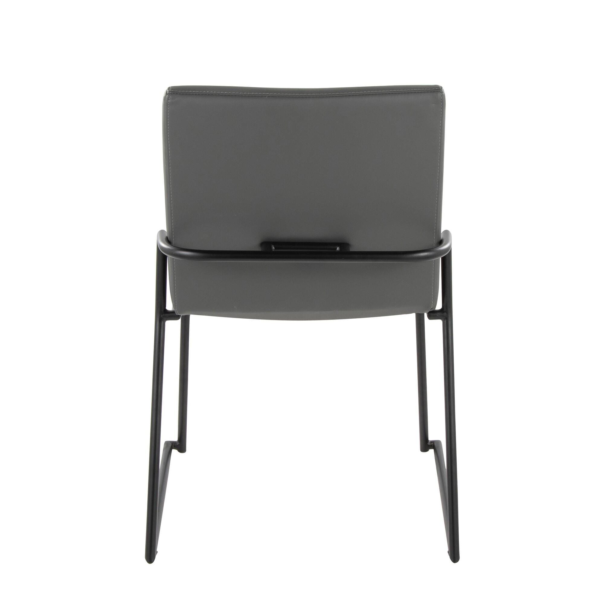 LumiSource Dutchess Dining Chair (Set of 2), Gray, large