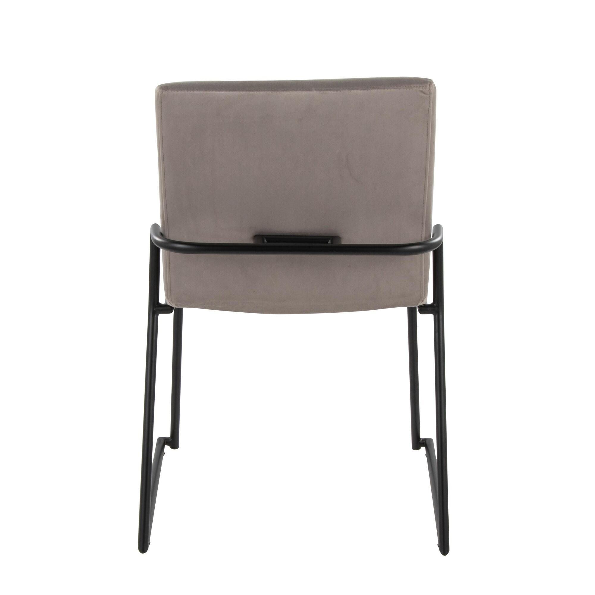 LumiSource Dutchess Dining Chair (Set of 2), Silver, large