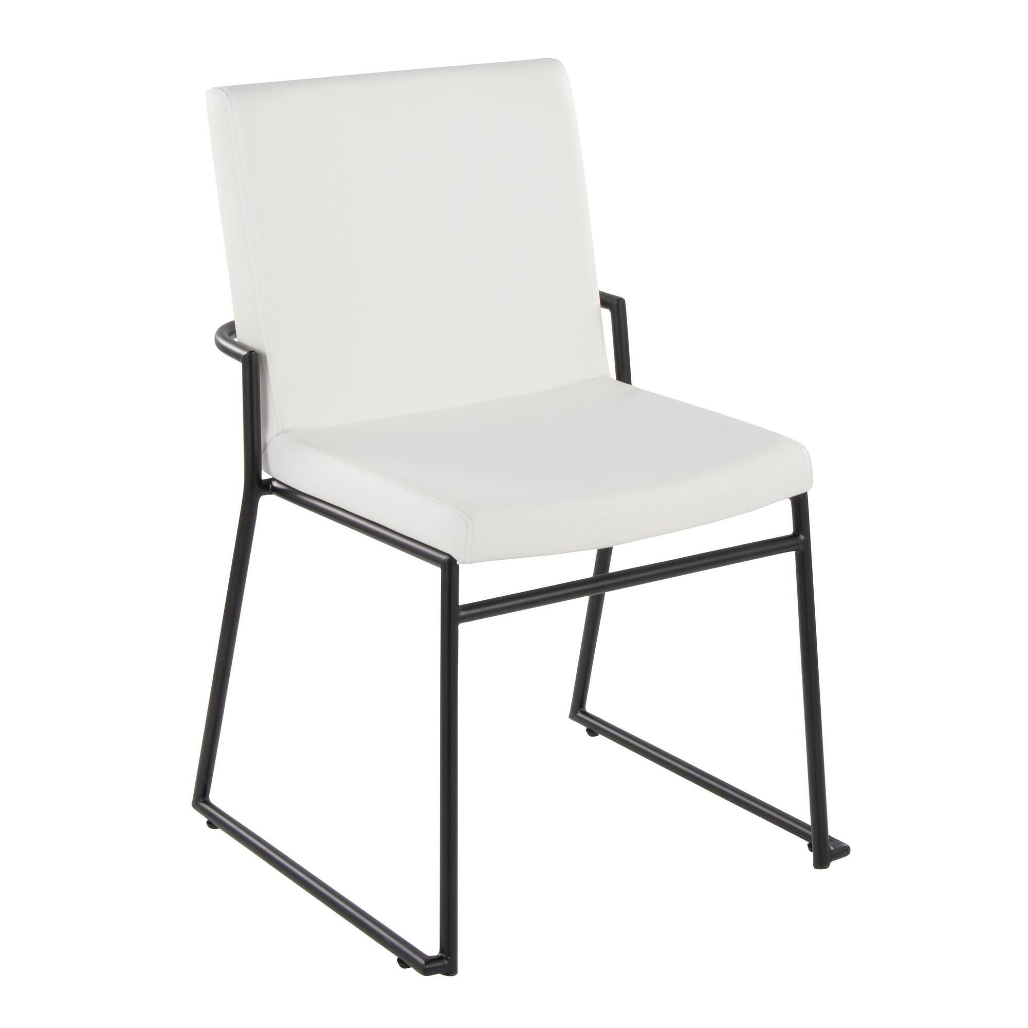 LumiSource Dutchess Dining Chair (Set of 2), White, large