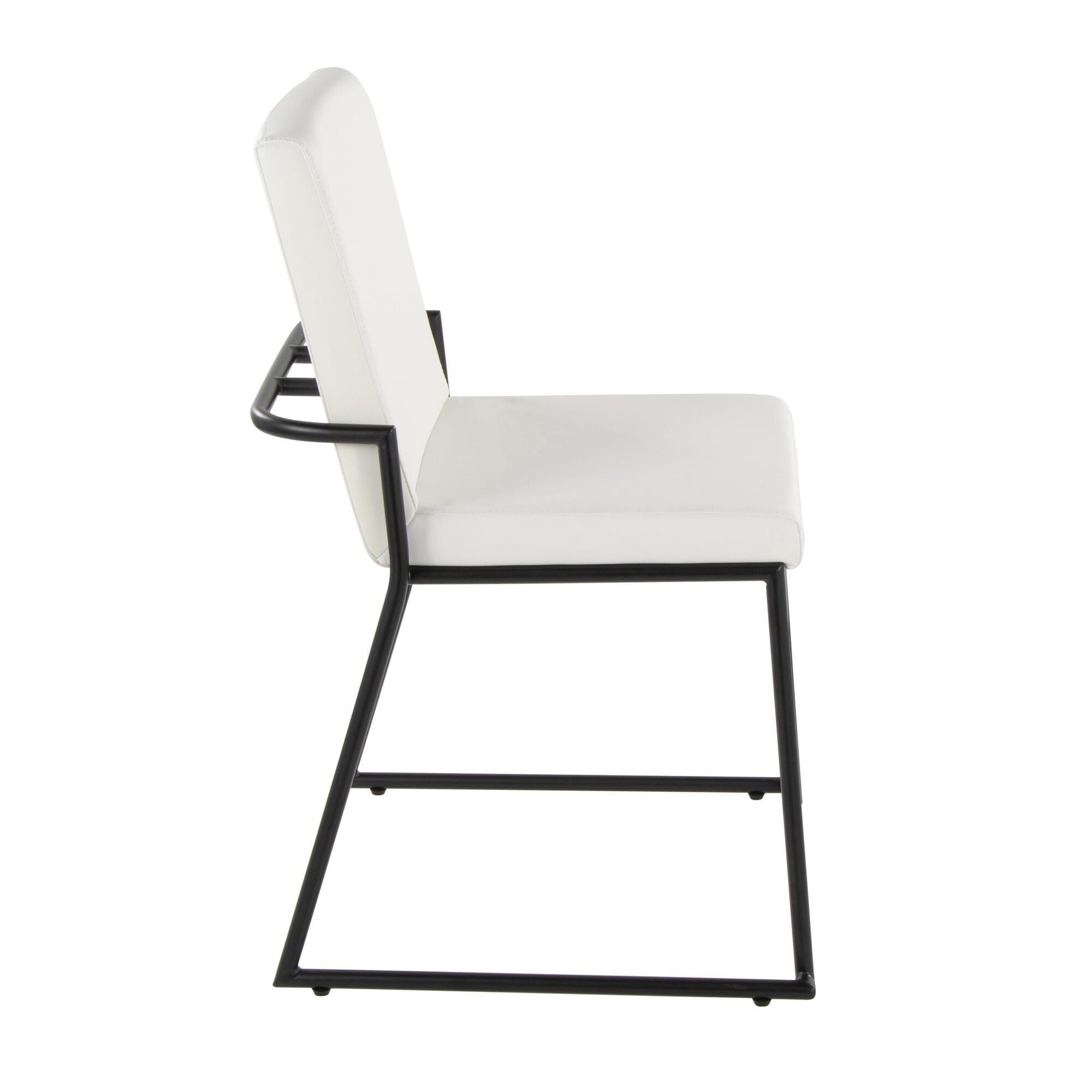 LumiSource Dutchess Dining Chair (Set of 2), White, large