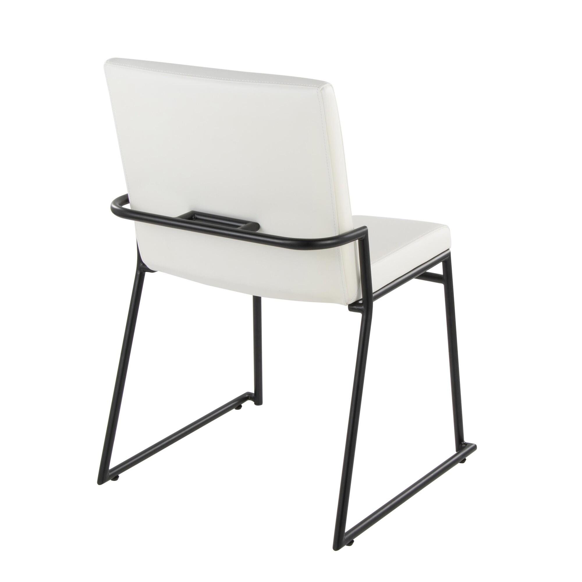 LumiSource Dutchess Dining Chair (Set of 2), White, large