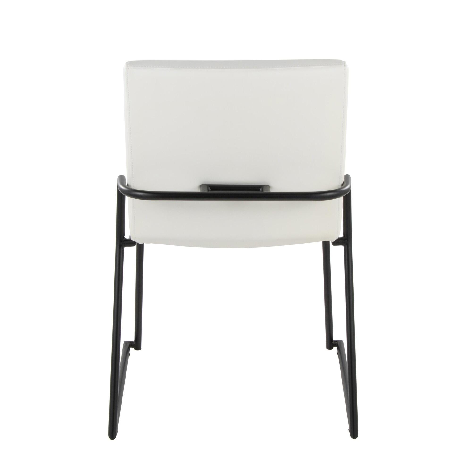 LumiSource Dutchess Dining Chair (Set of 2), White, large