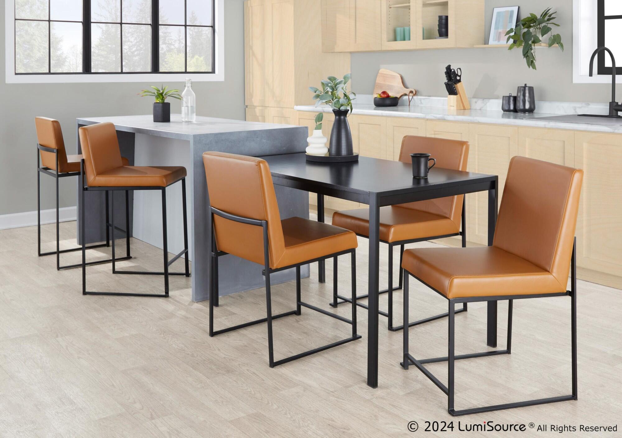 LumiSource Fuji Dining Chair (Set of 2), Camel, large