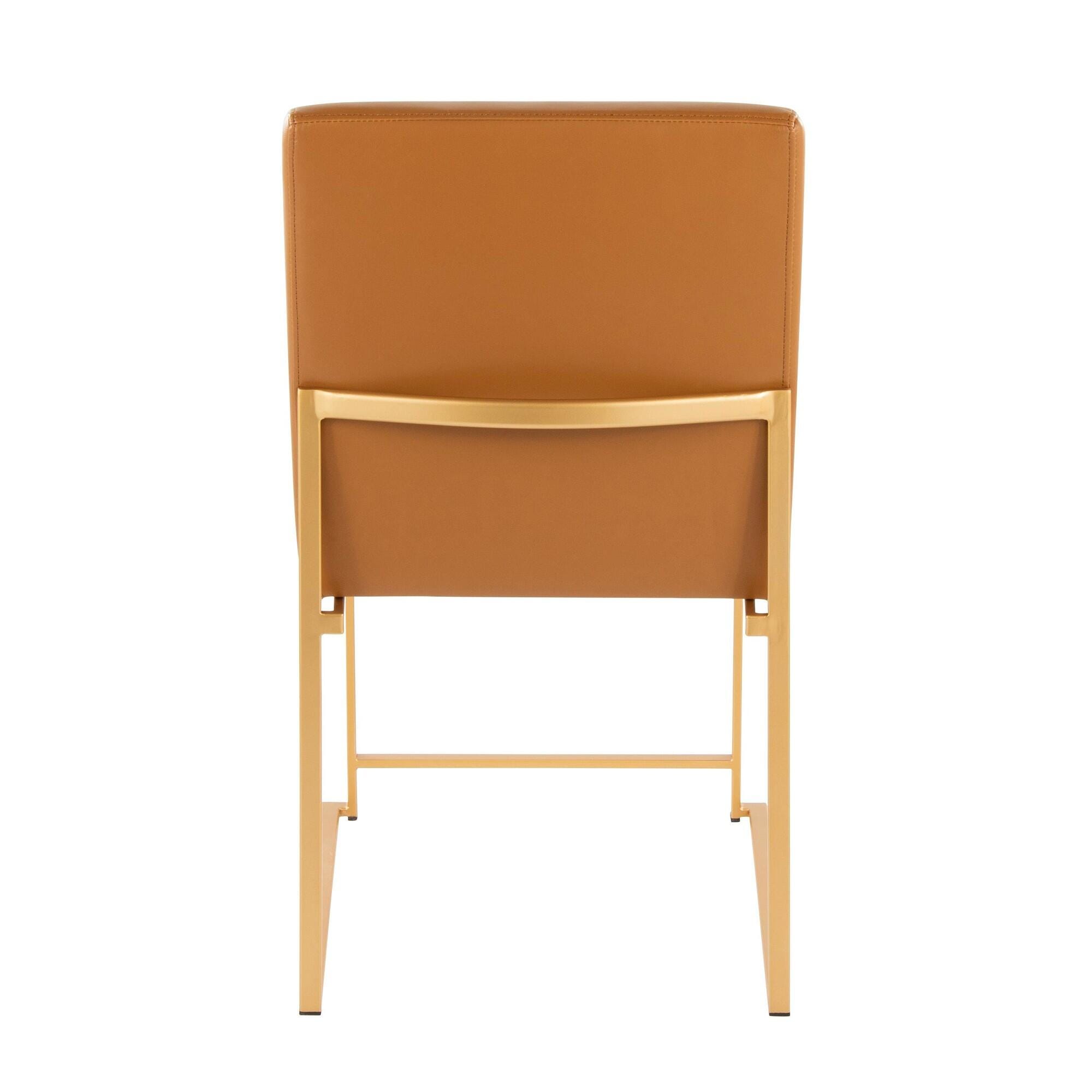 LumiSource Fuji Dining Chair (Set of 2), Camel/Gold, large