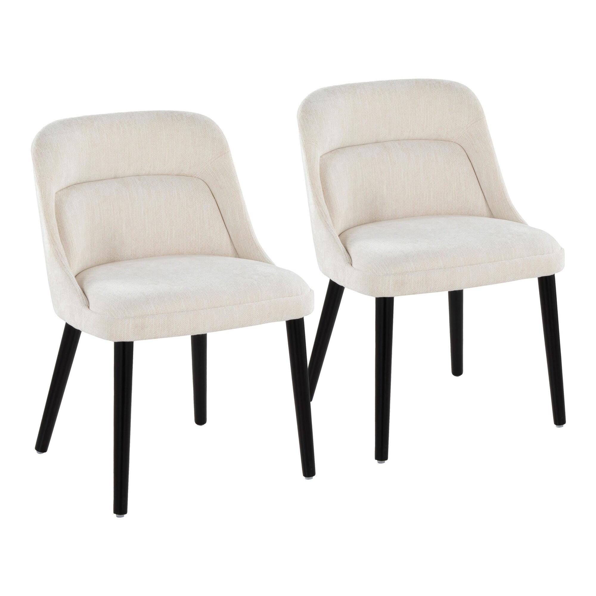 LumiSource Rina Dining Chair (Set of 2), Cream, large
