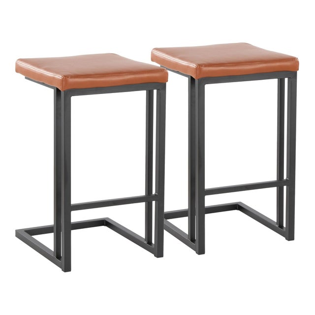 LumiSource Roman Counter Height Bar Stool (Set of 2)