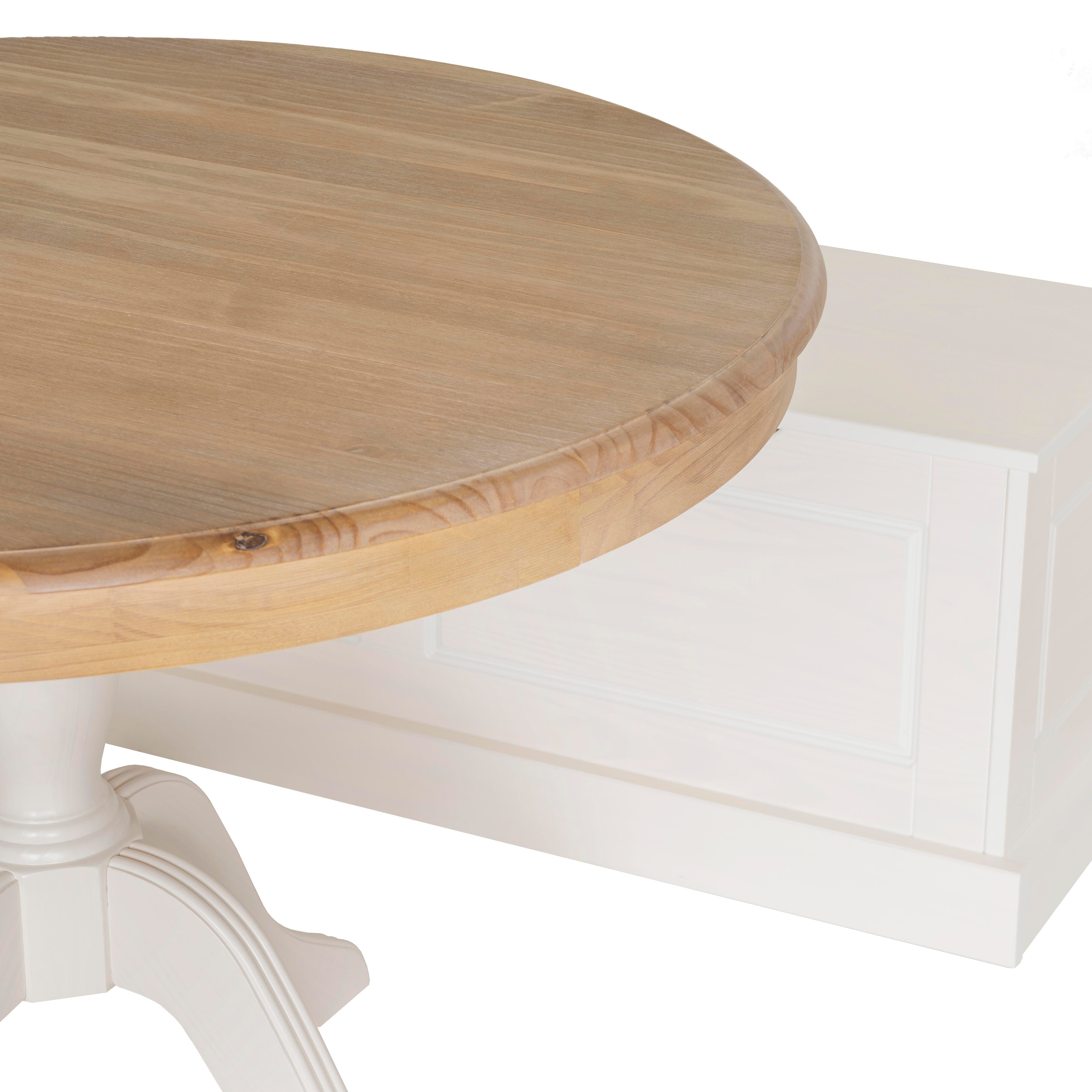 Linon Landin Corner Nook Dining Set, White, large