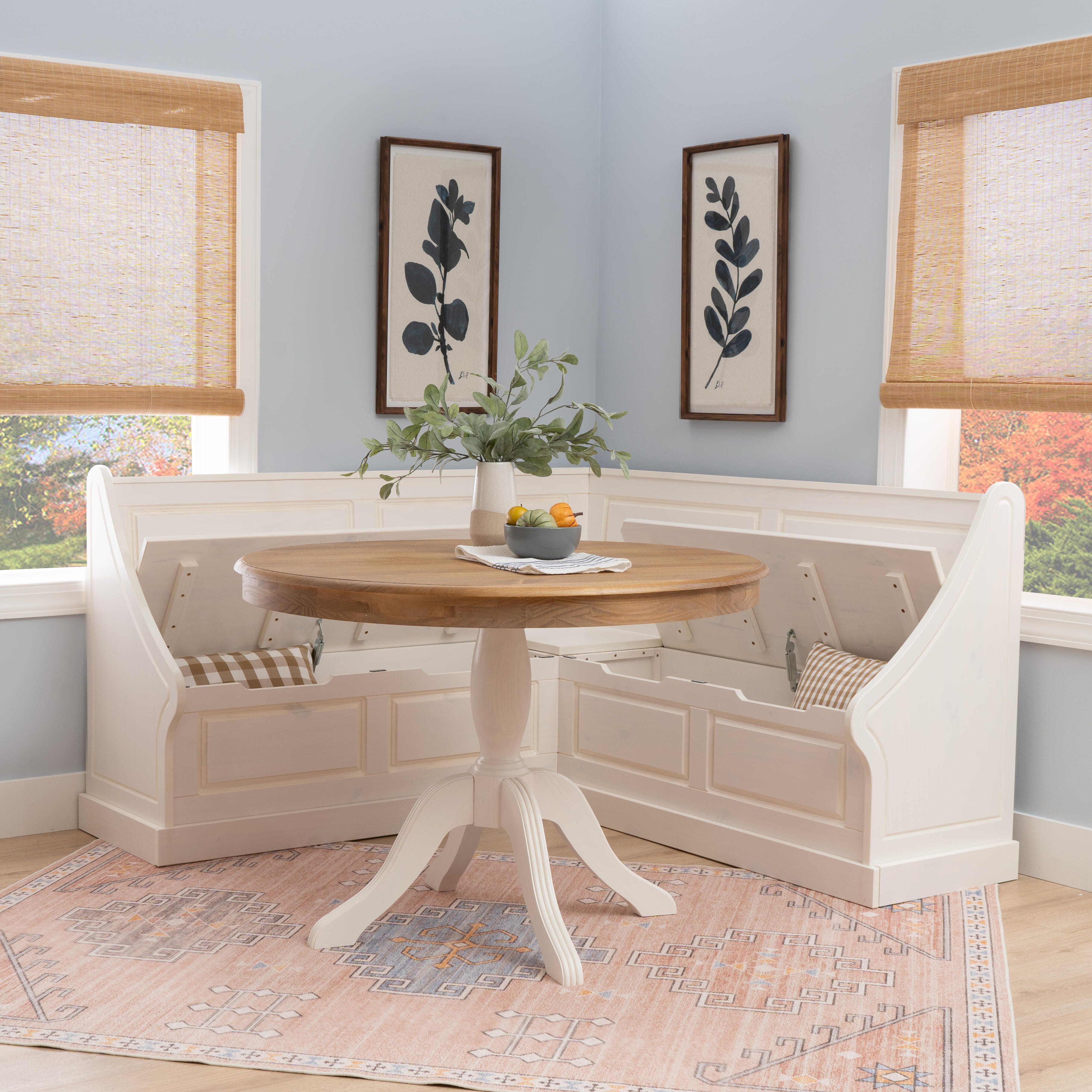 Linon Landin Corner Breakfast Nook Set, , large