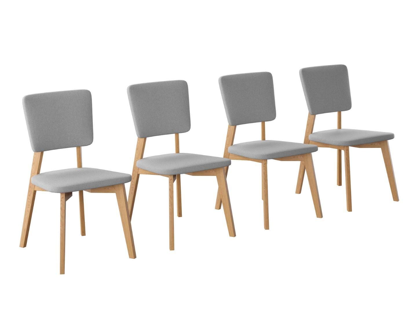 Midtown Concept Brisamar Dining Chair (Set of 4), Light Gray/Brown, large