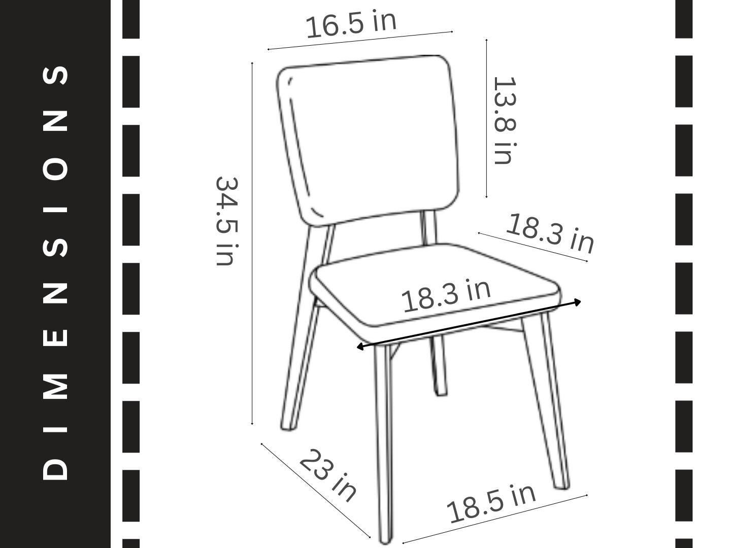 Midtown Concept Brisamar Dining Chair (Set of 4), Dark Gray, large