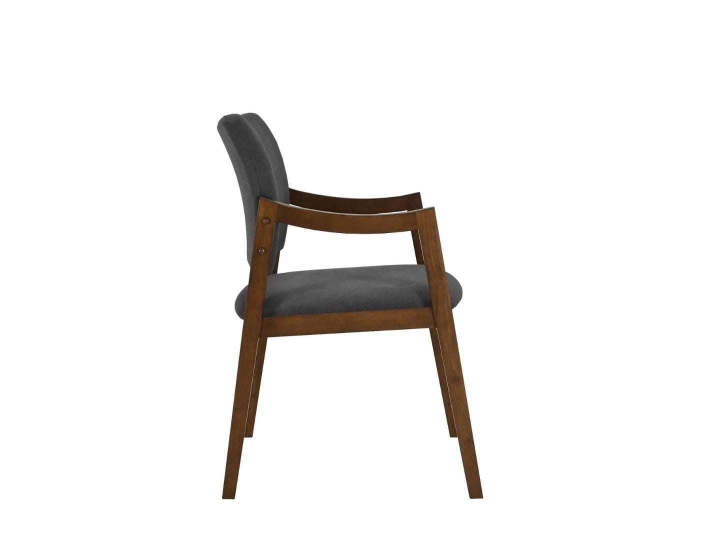 Midtown Concept Glacern Dining Chair (Set of 4), Light Gray/Brown, large