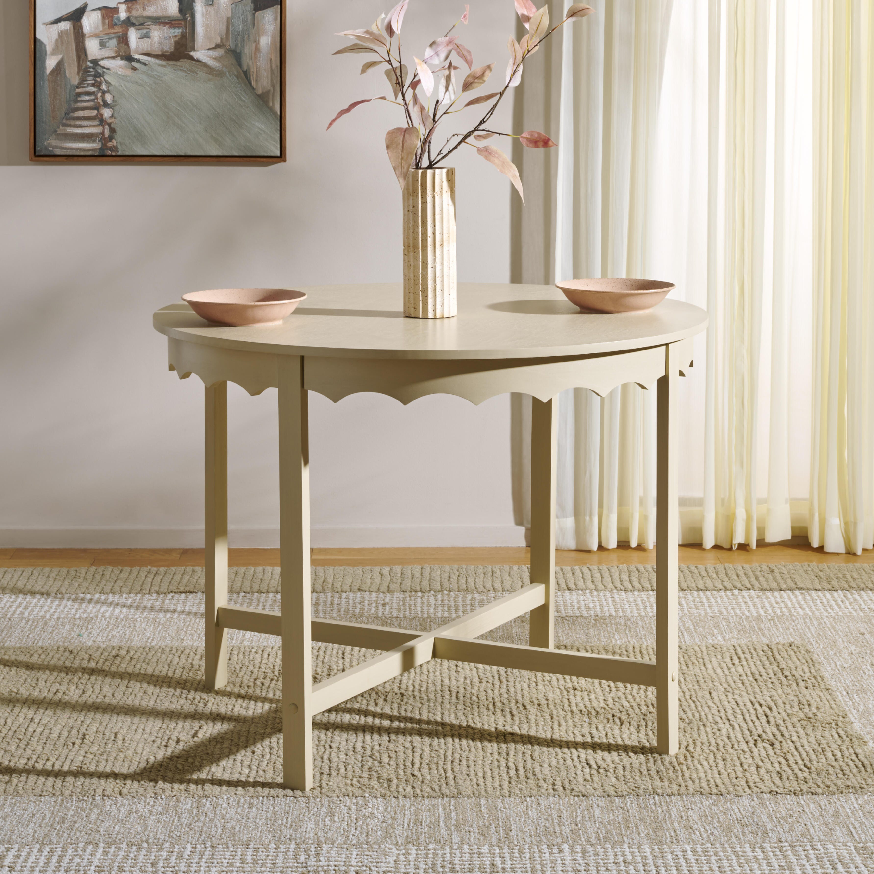 Safavieh Seraphina Dining Table, Sand, rollover