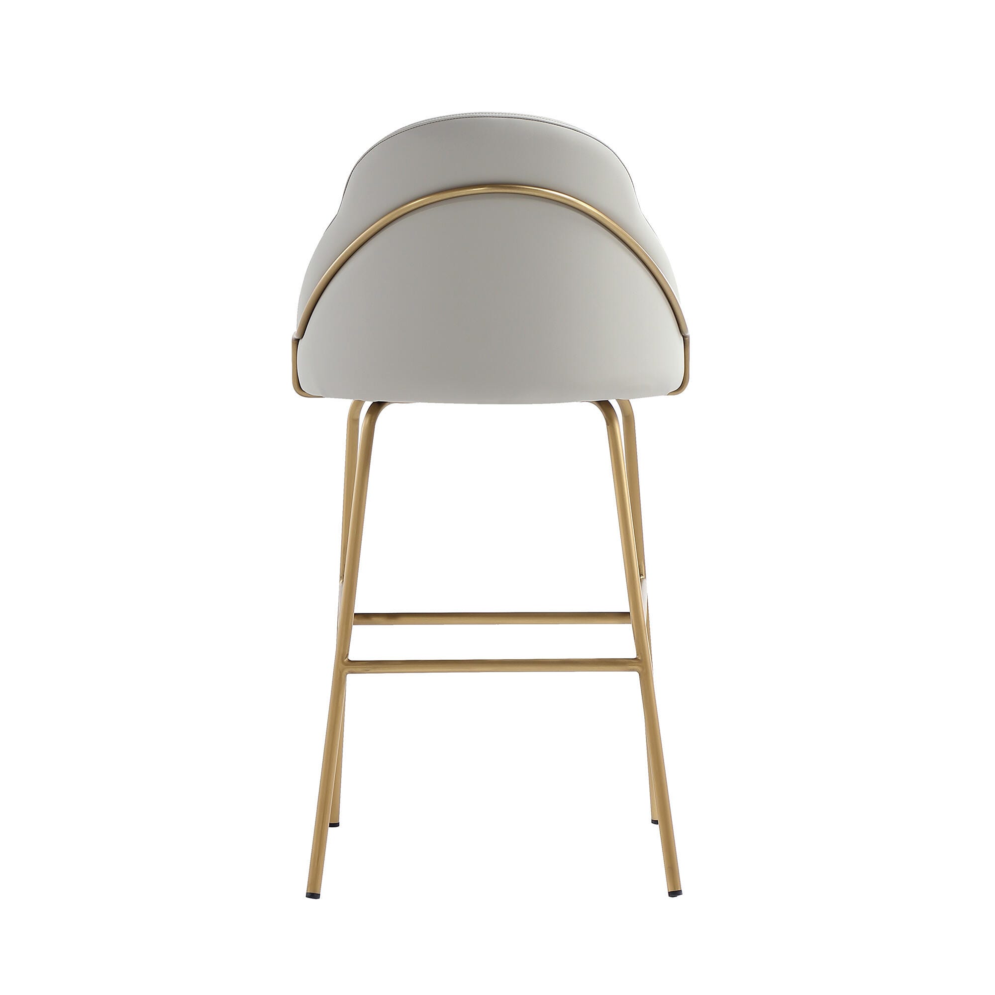 Manhattan Comfort Gracie Bar Height Bar Stool, Stone/Gold, large