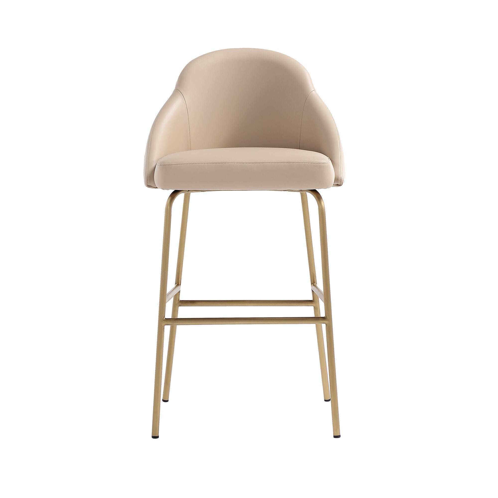 Manhattan Comfort Gracie Bar Height Bar Stool, Tan/Gold, large