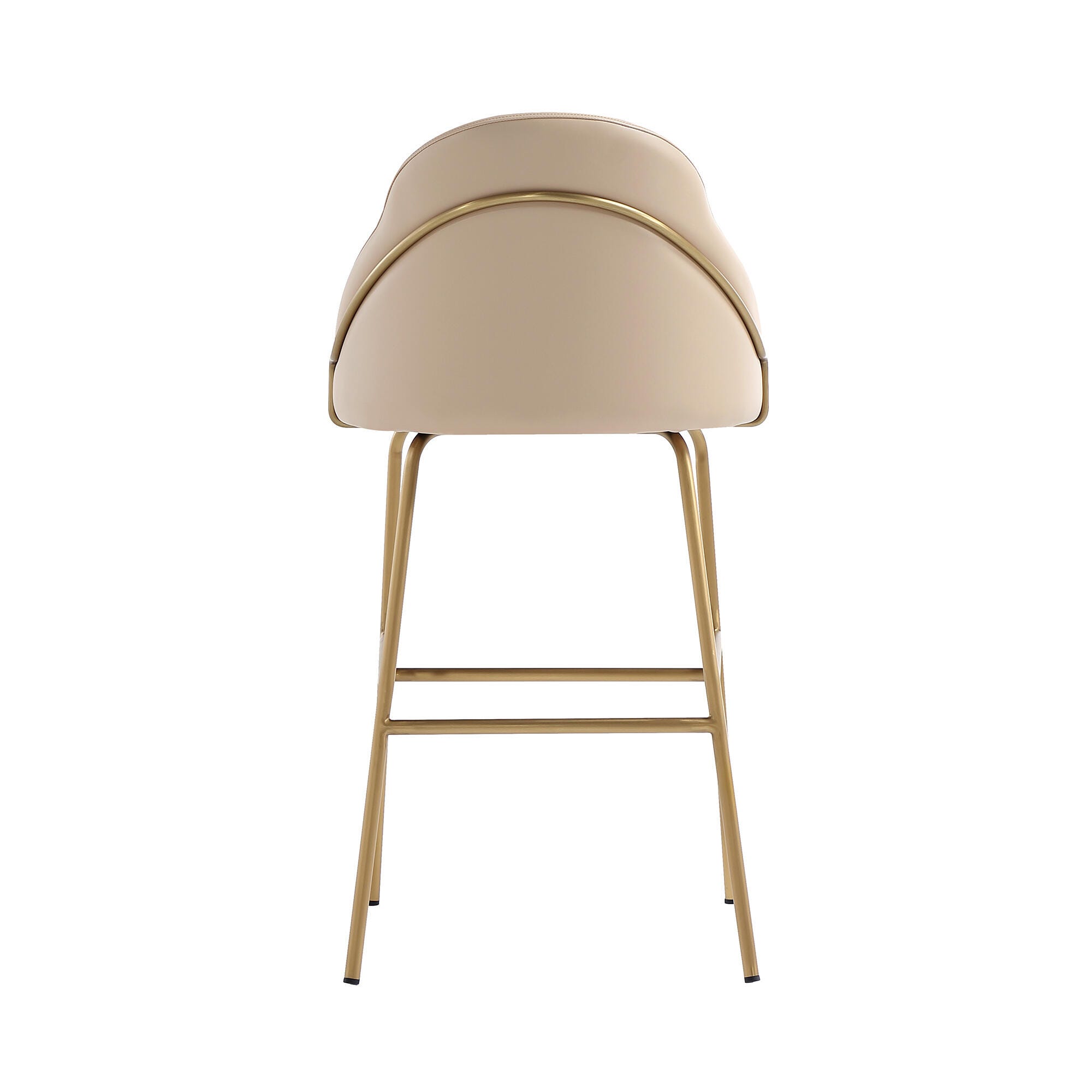 Manhattan Comfort Gracie Bar Height Bar Stool, Tan/Gold, large