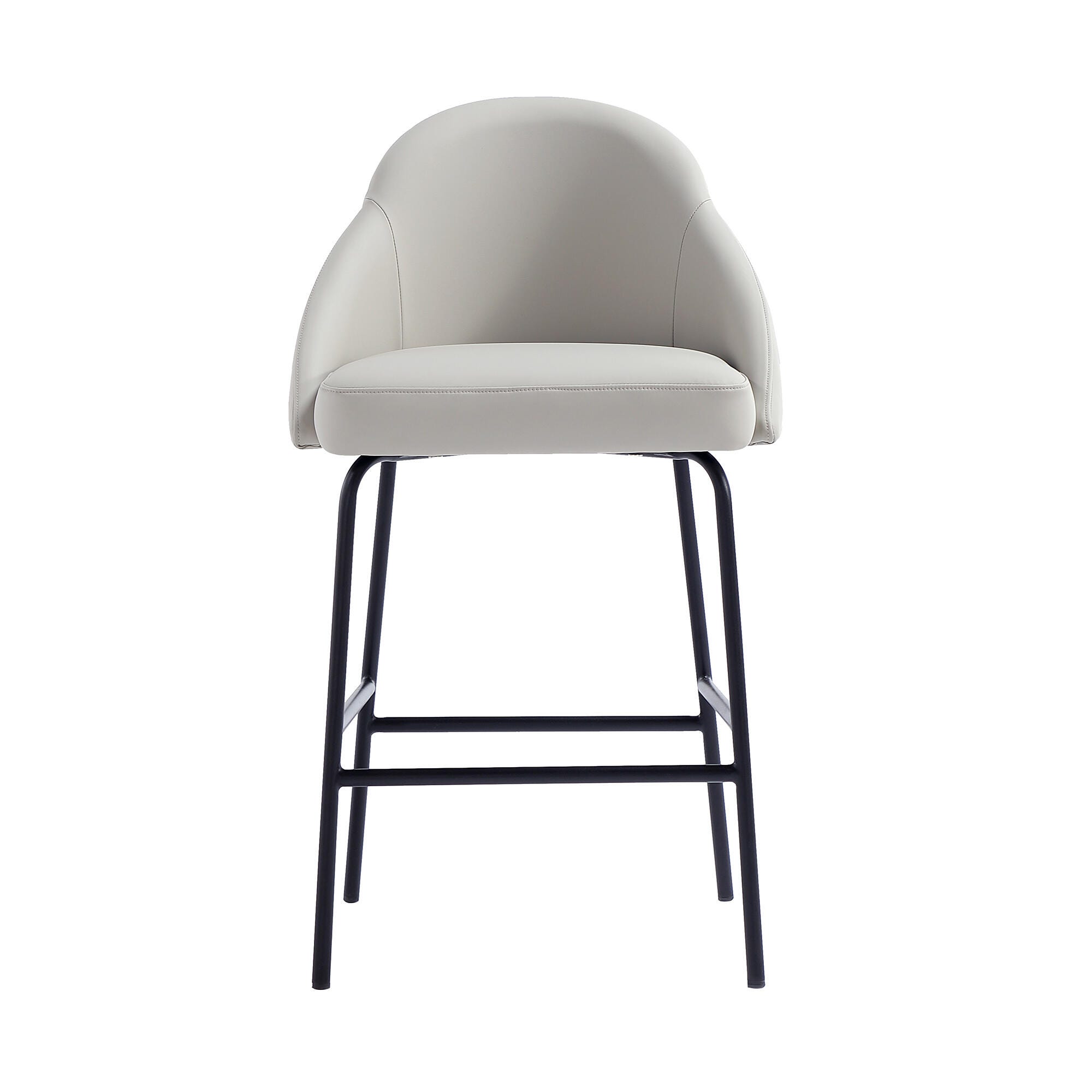Manhattan Comfort Gracie Counter Height Bar Stool, Stone/Black, large