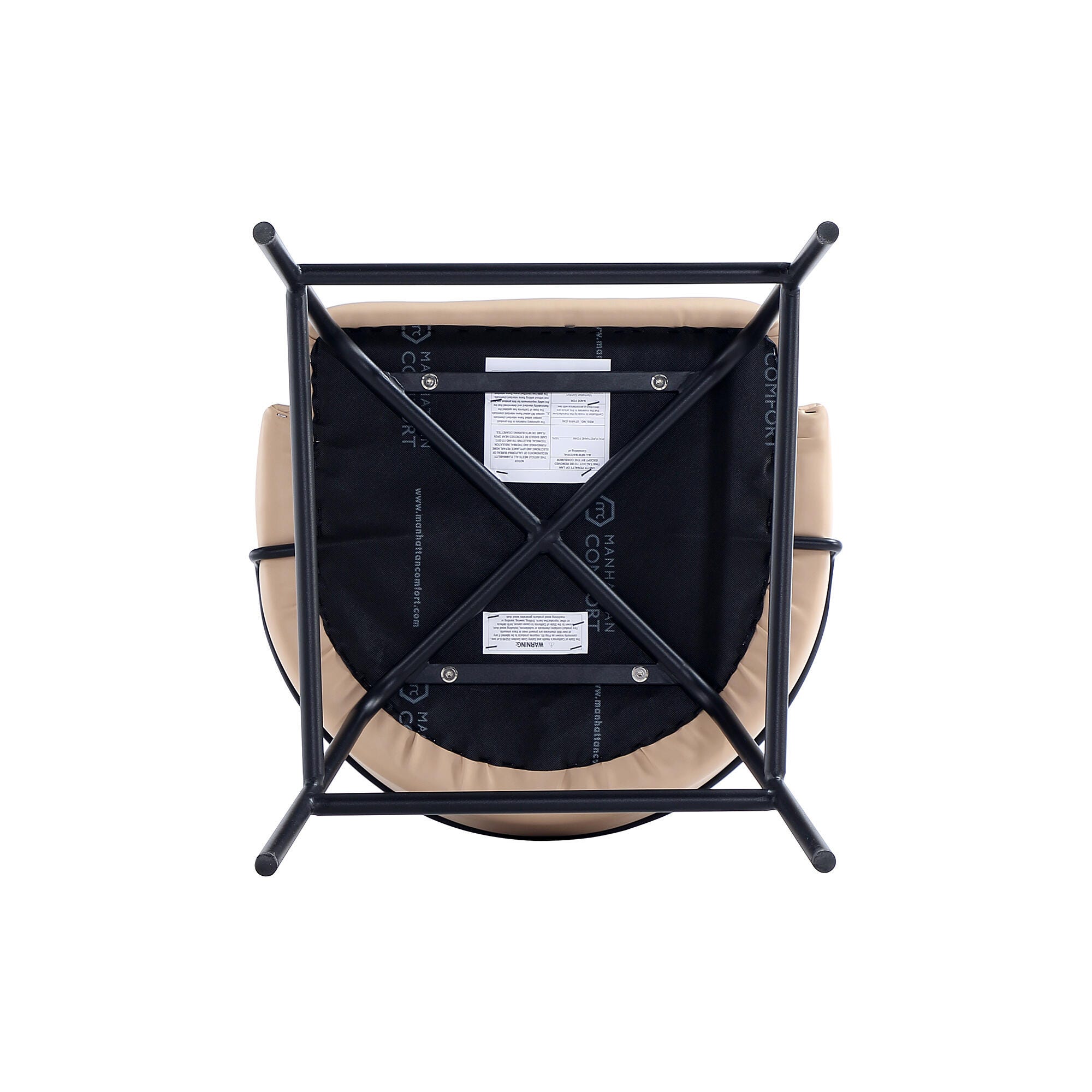 Manhattan Comfort Gracie Counter Height Bar Stool, Tan/Black, large