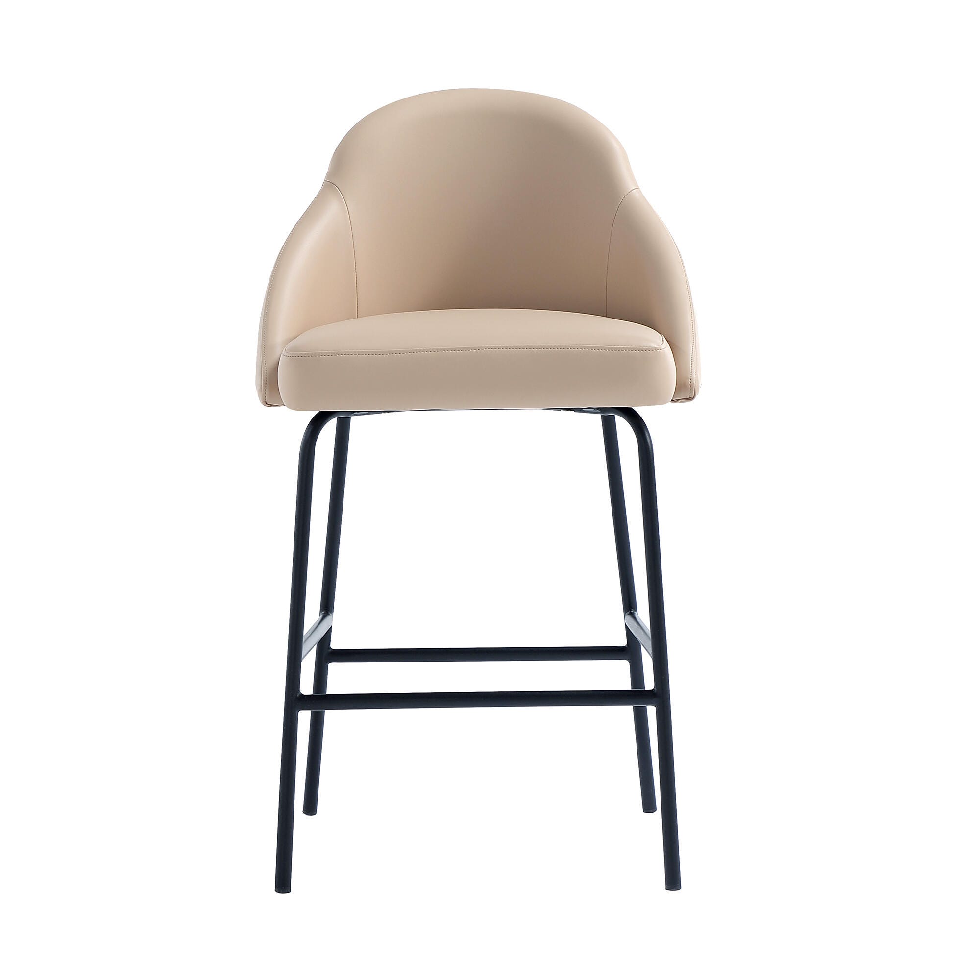 Manhattan Comfort Gracie Counter Height Bar Stool, Tan/Black, large