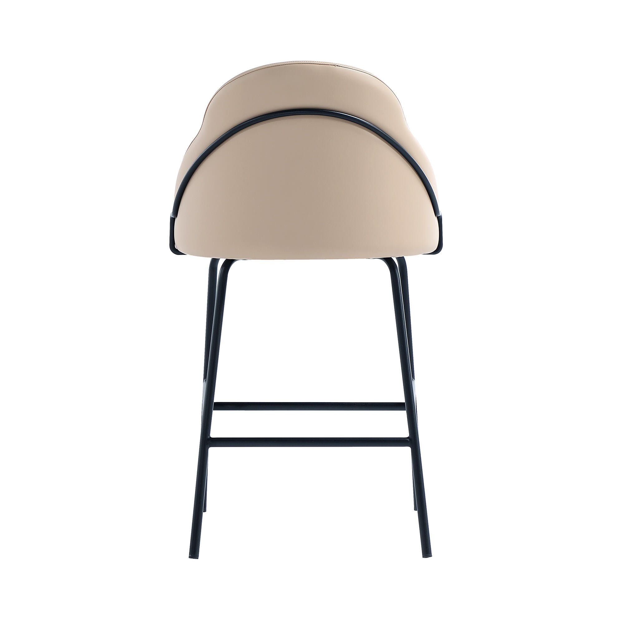 Manhattan Comfort Gracie Counter Height Bar Stool, Tan/Black, large