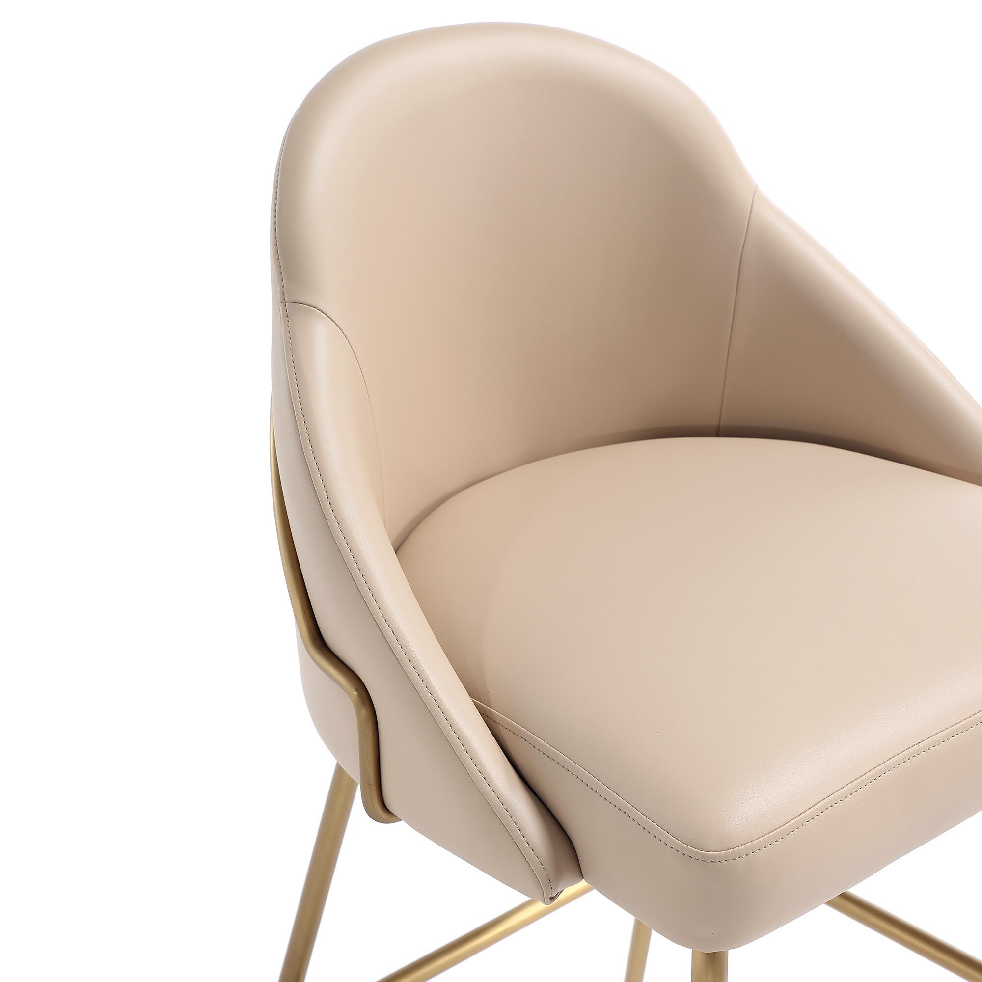 Manhattan Comfort Gracie Counter Height Bar Stool, Tan/Gold, large