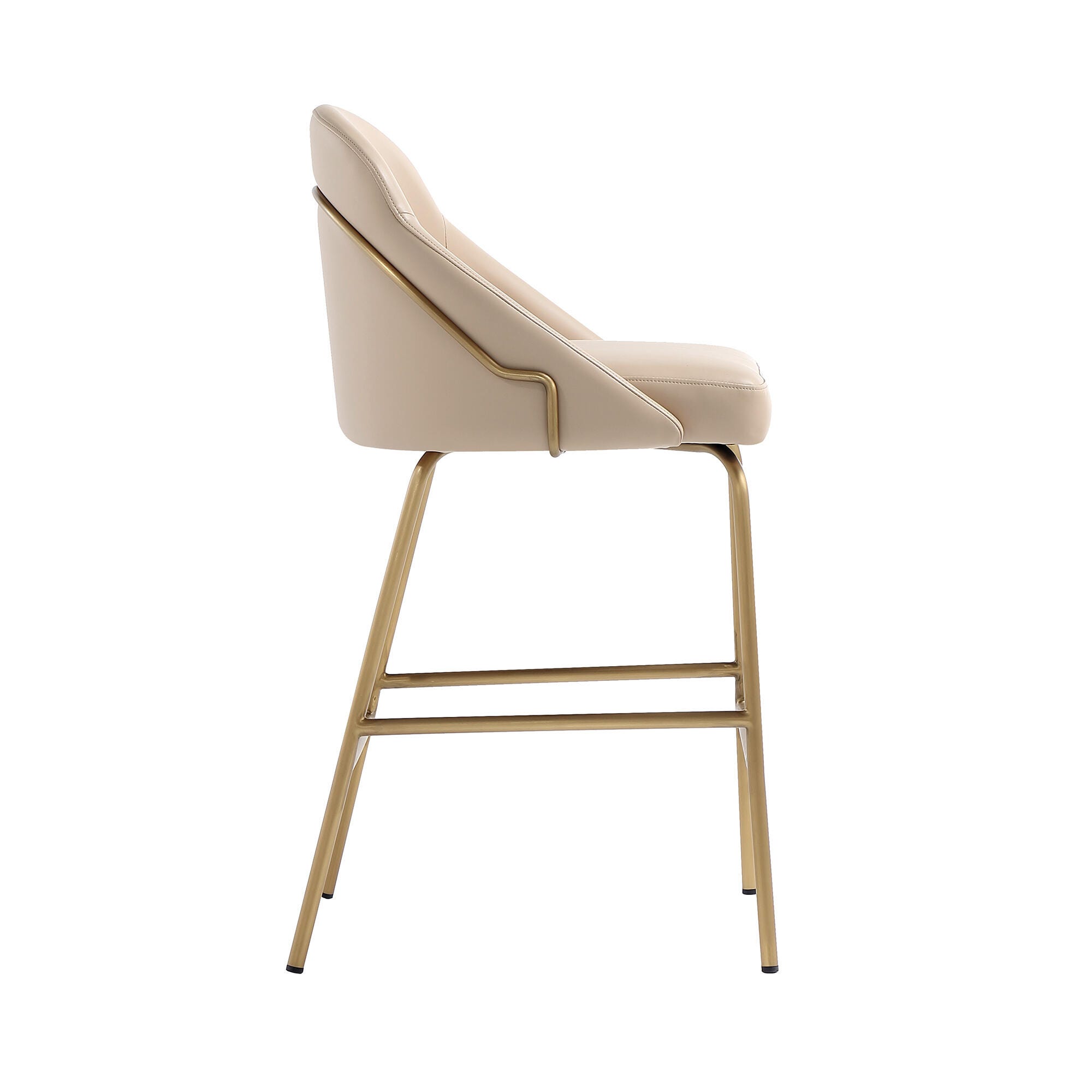 Manhattan Comfort Gracie Counter Height Bar Stool, Tan/Gold, large