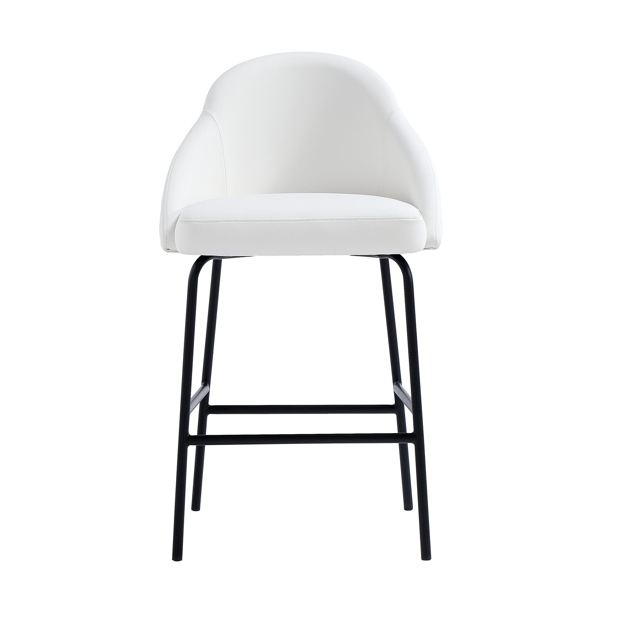 Manhattan Comfort Gracie Counter Height Bar Stool, White/Black, large