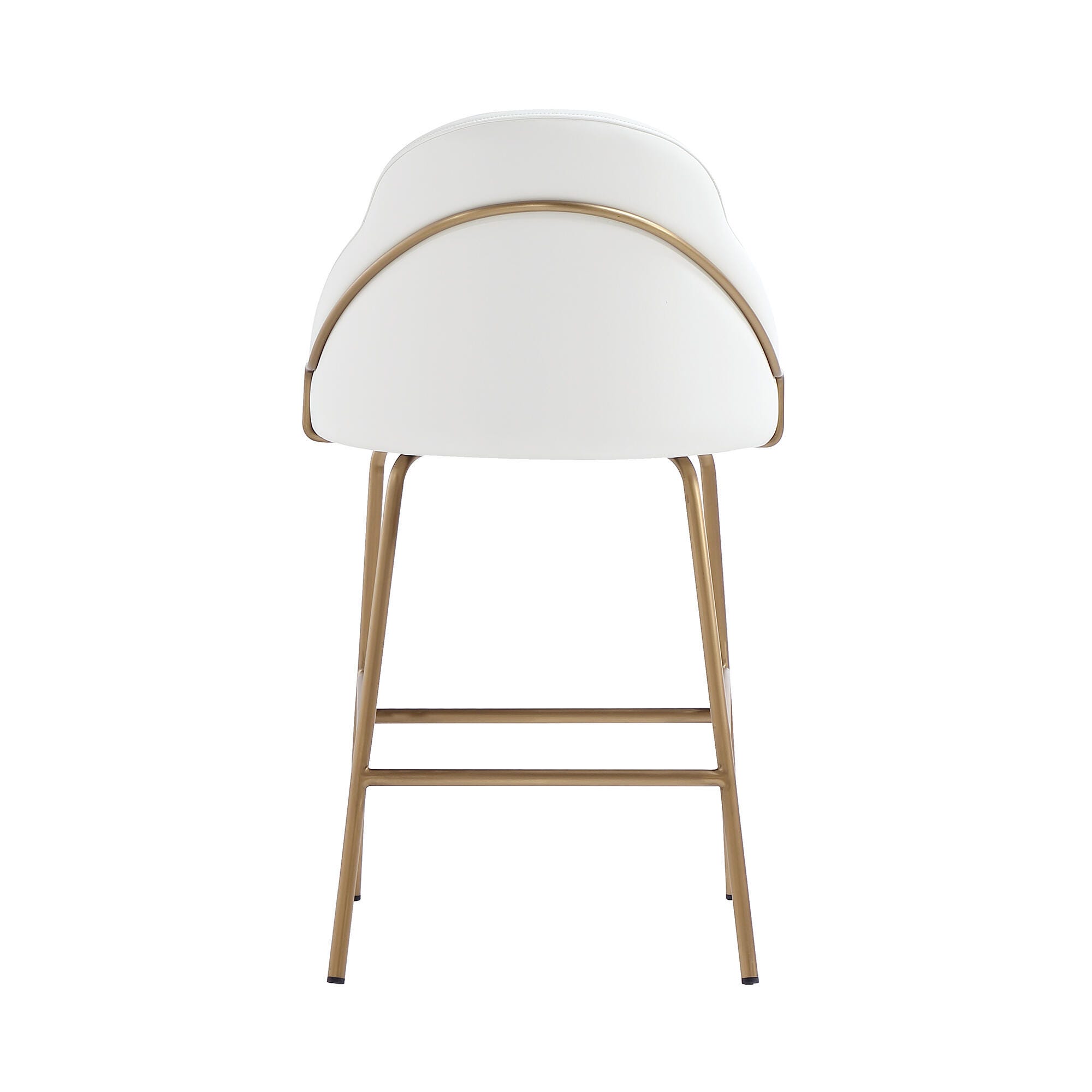 Manhattan Comfort Gracie Counter Height Bar Stool, White/Gold, large