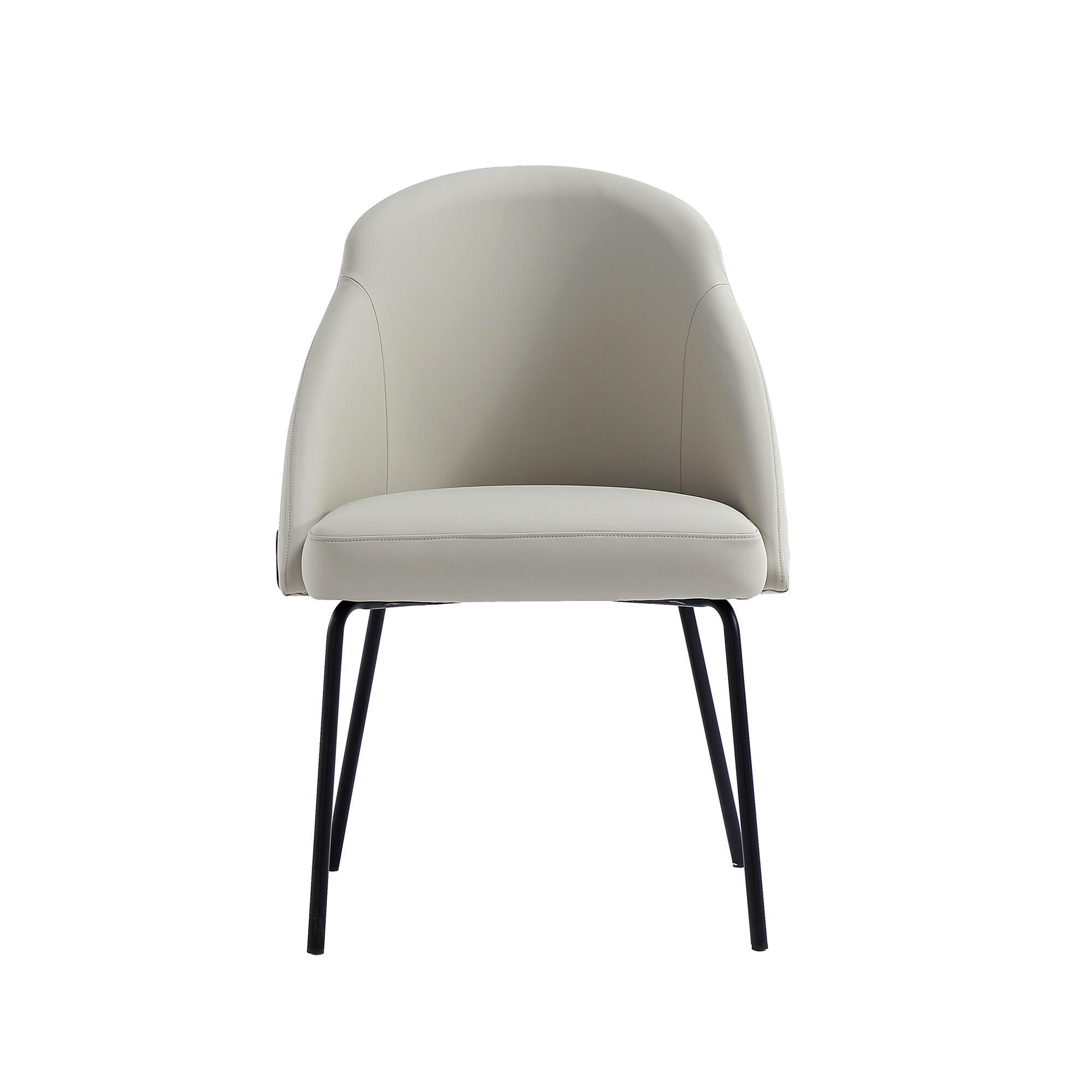 Manhattan Comfort Gracie Dining Chair, Stone/Black, large